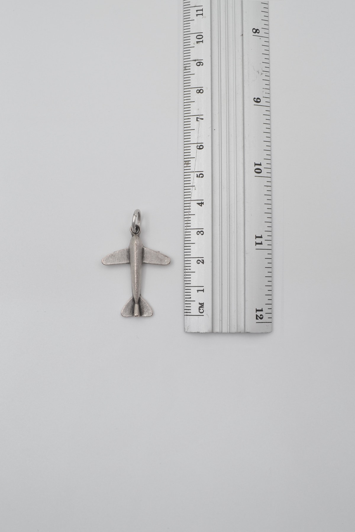 Minimal Uçak Örme Zincir Kolye - Antik Gümüş Kaplama - Kadın Erkek - 60 cm