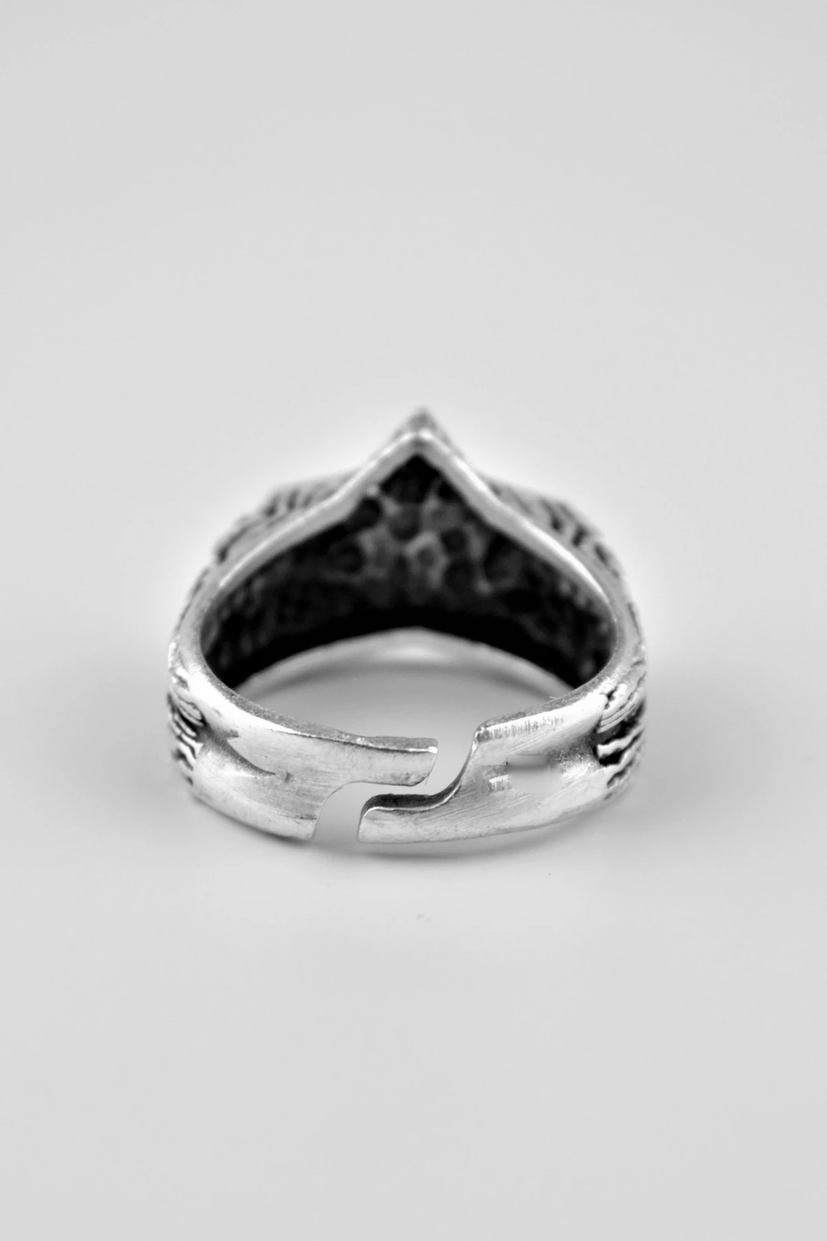 Yıldız Şeklinde Antik Gümüş Kaplama Ayarlamalı Erkek Kadın Yüzük