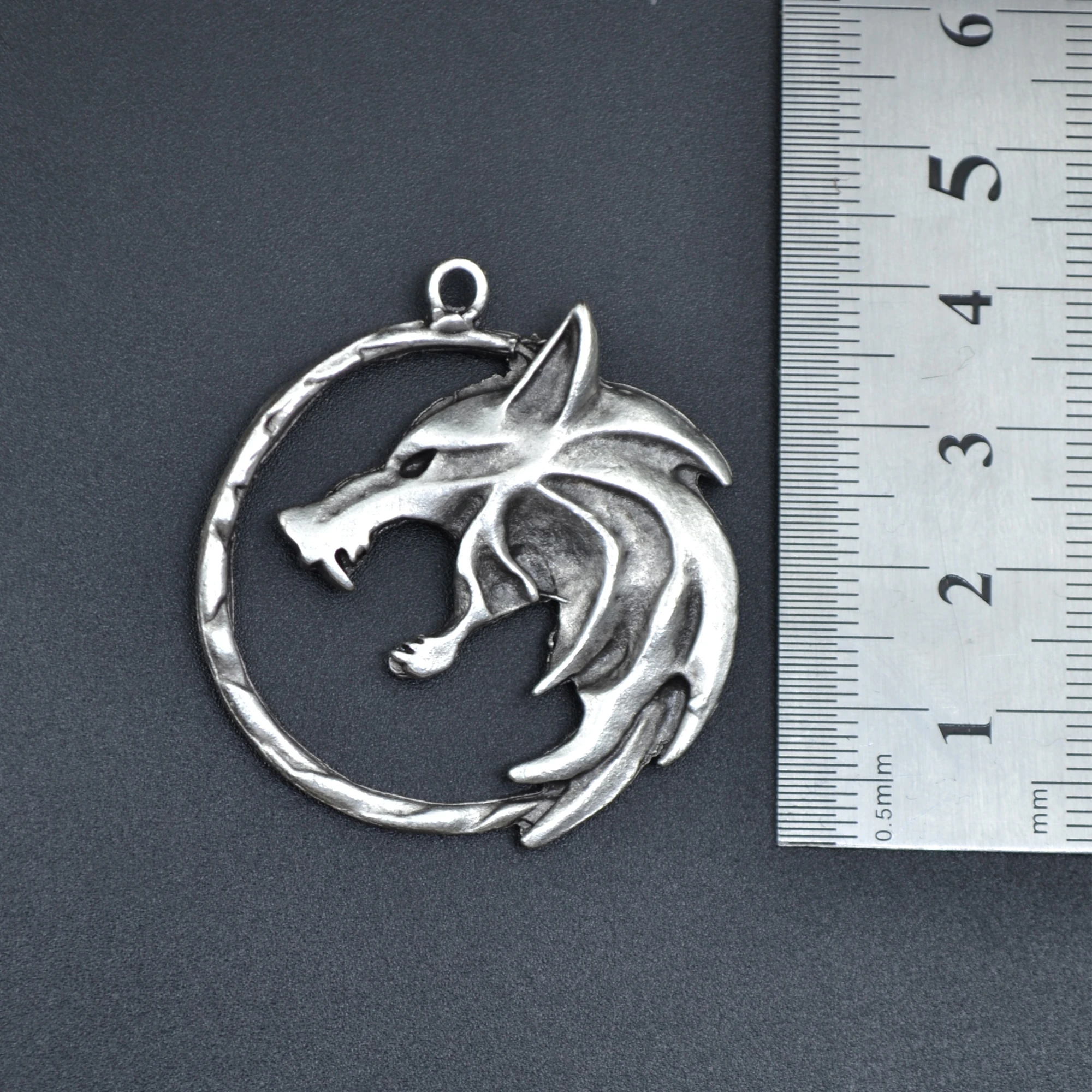 The Witcher 3 Çember Kolye - Gümüş ( Silver ) Renk - 60 cm Düz Ezme Zincir Kolye