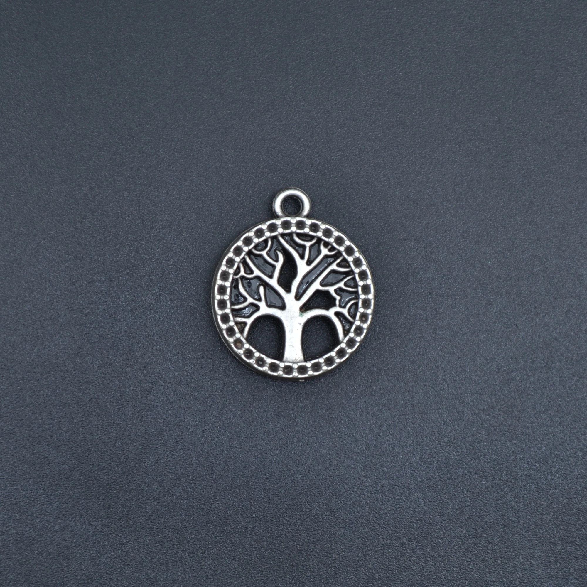 Minimal Yaşam Ağacı Kolye - Gümüş ( Silver ) Renk - 60 cm Düz Ezme Zincir Kolye