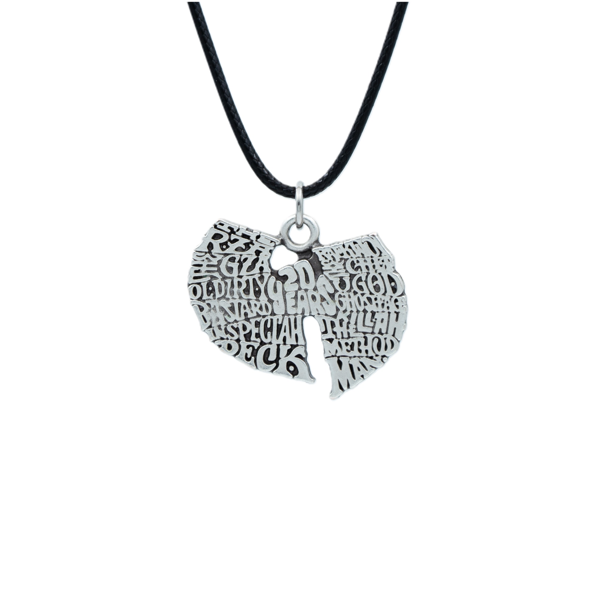 Wu Tang 20 Year Kolye - Gümüş ( Silver ) Renk - 60 cm Deri İp Kolye