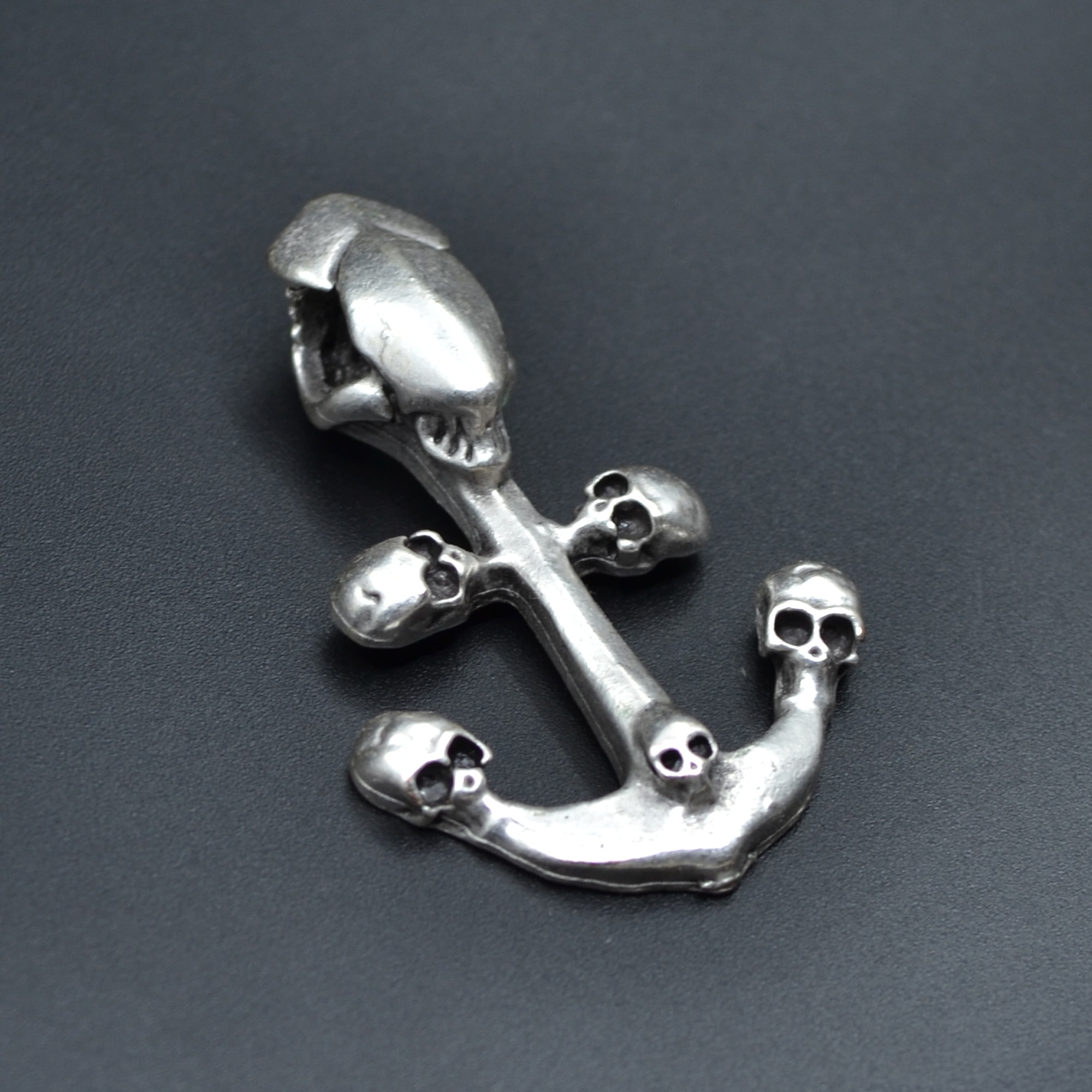 Kuru Kafa Deniz Çapa Kolye Ucu - Gümüş ( Silver ) Renk