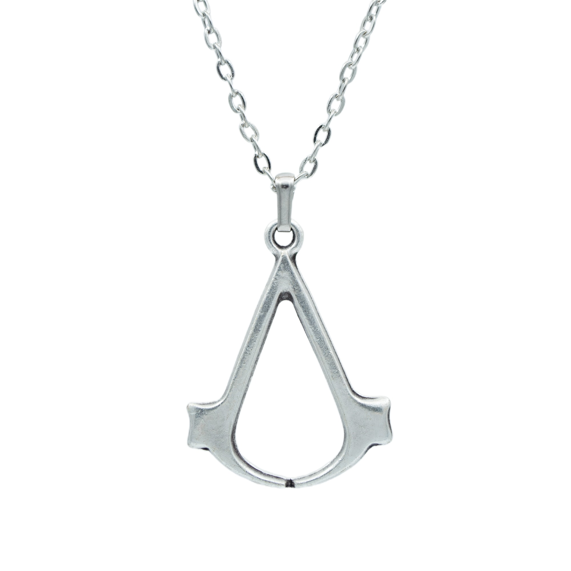 Assassin's Creed Kolye - Gümüş ( Silver ) Renk - 60 cm Düz Ezme Zincir Kolye
