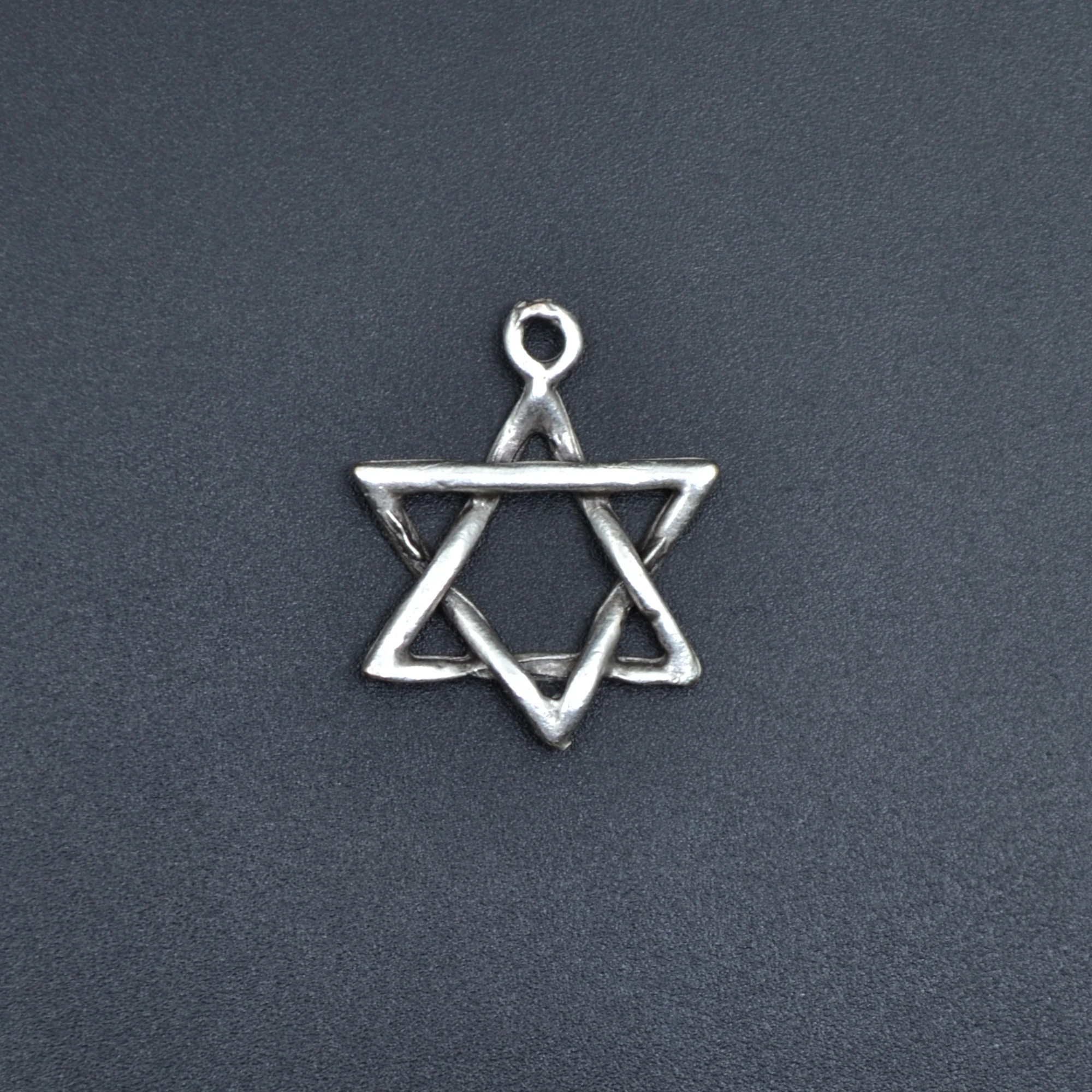 Minimal Pentagram Kolye Ucu - Gümüş ( Silver ) Renk