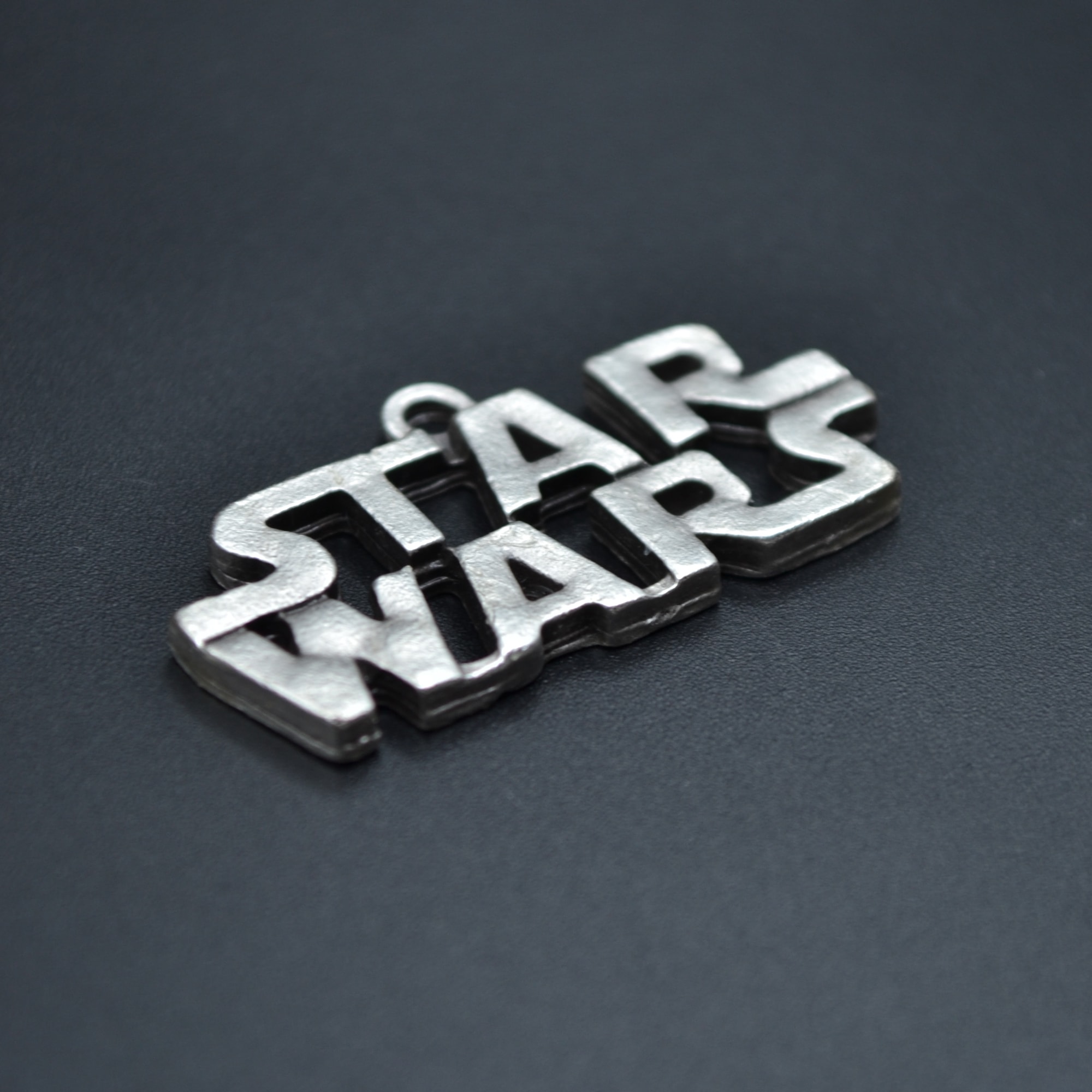 Star Wars Yazılı Kolye - Gümüş ( Silver ) Renk - 60 cm Örme Zincir Kolye
