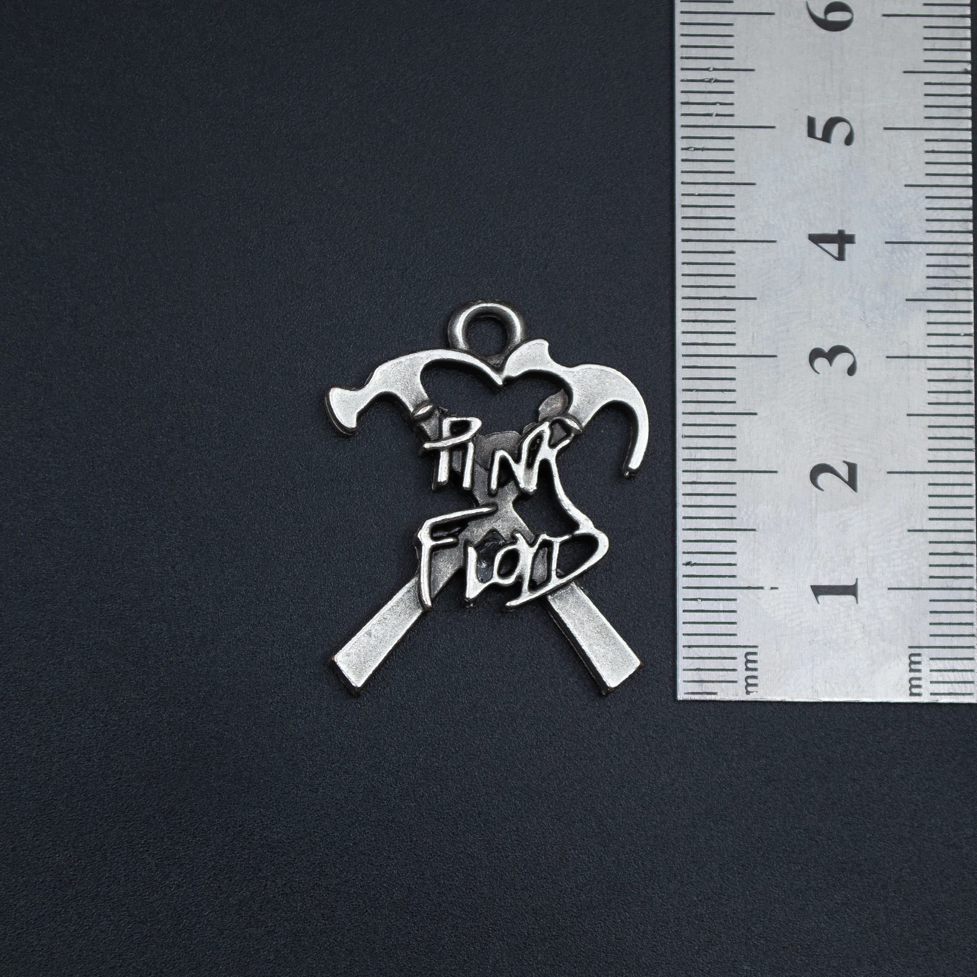 Pink Floyd Kolye - Gümüş ( Silver ) Renk - 60 cm Düz Ezme Zincir Kolye