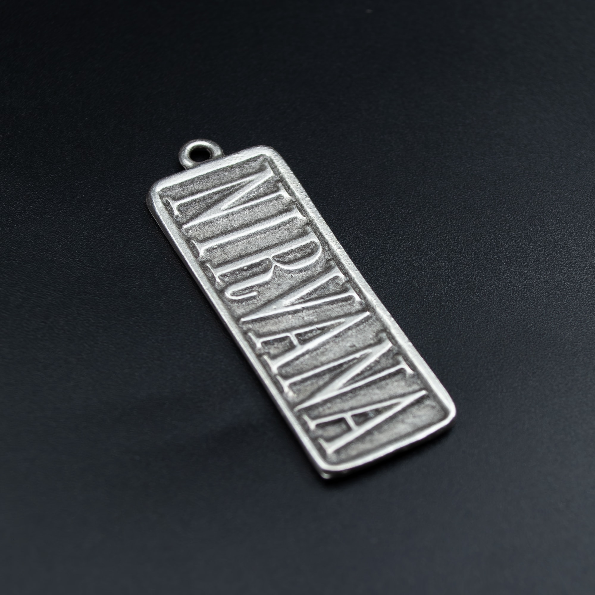 Nirvana Kolye - Gümüş ( Silver ) Renk - 60 cm Deri İp Kolye