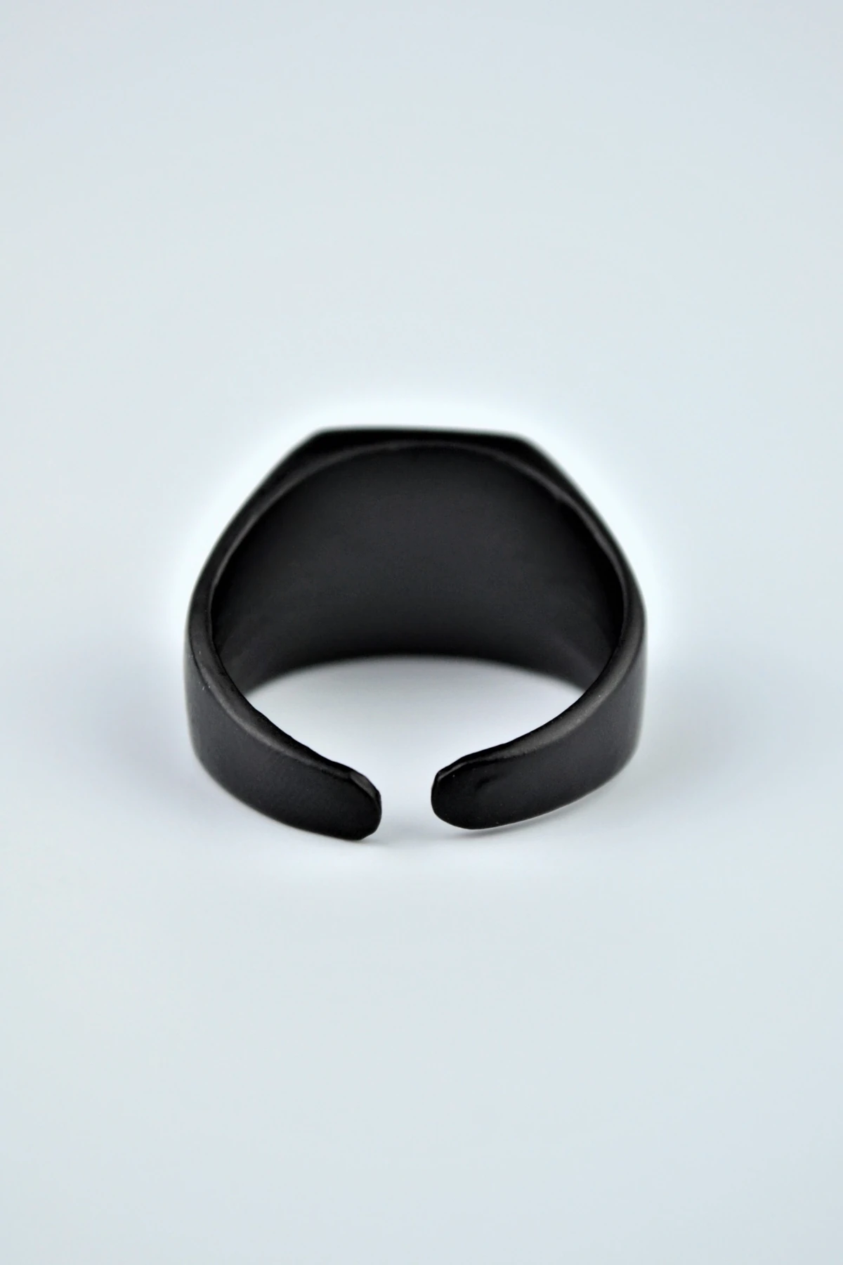 Zülfikar Kılıç Kare Şovalye Mat Siyah Ayarlamalı Erkek Yüzük