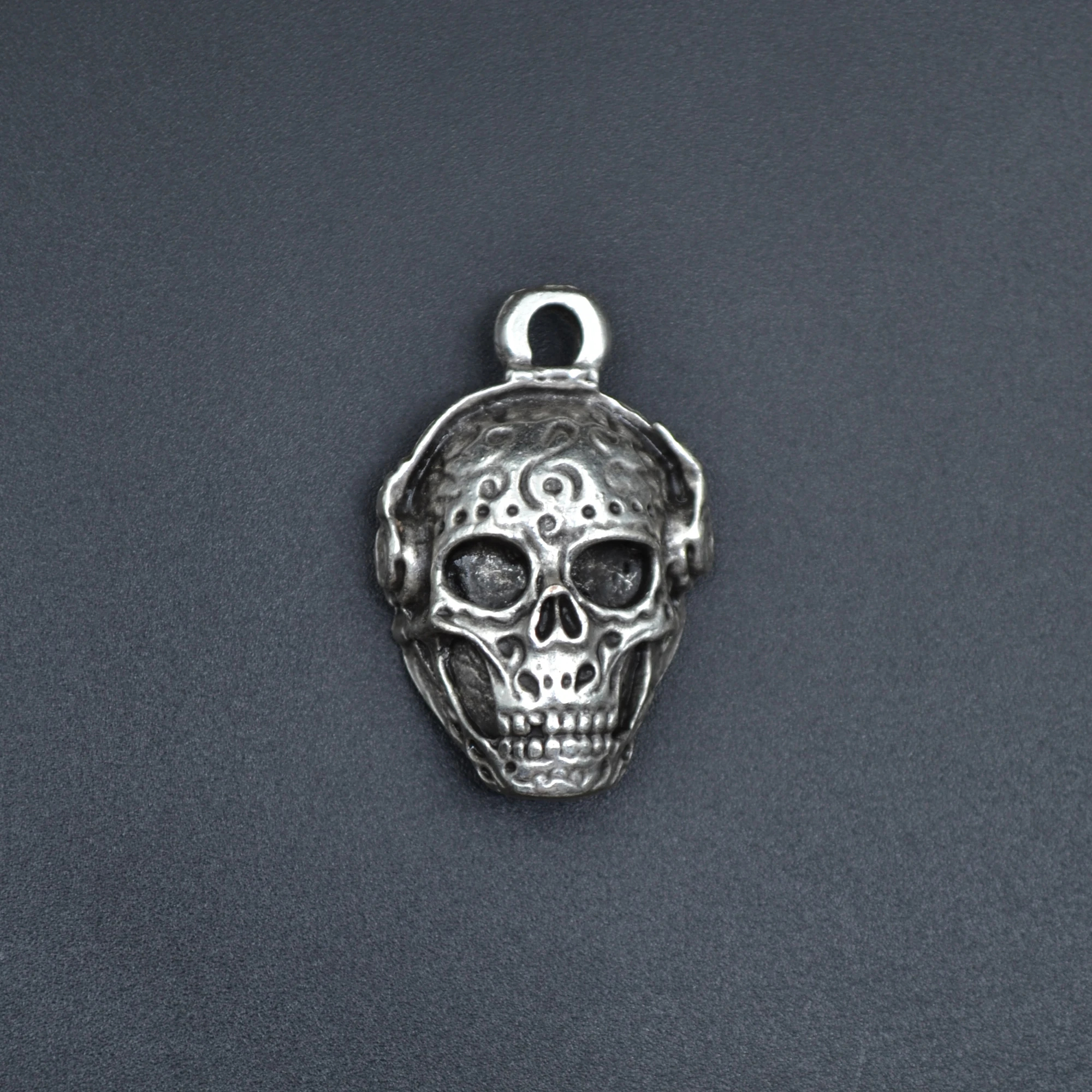 Dj Kuru Kafa Kolye - Gümüş ( Silver ) Renk - 60 cm Örme Zincir Kolye