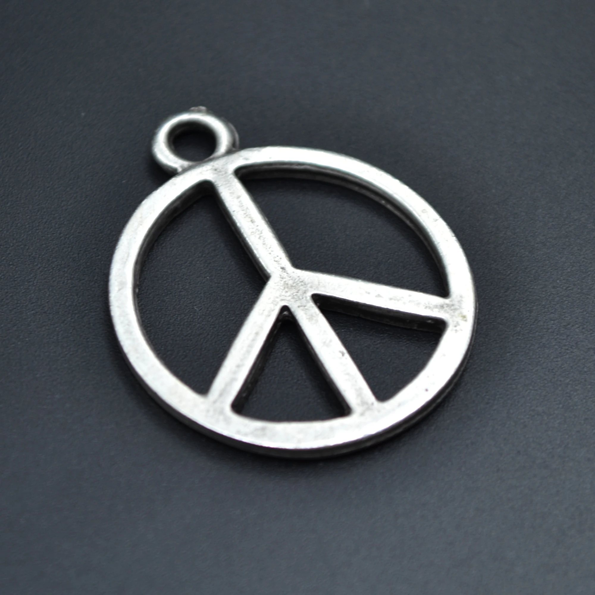 Peace Barış Sembolü Kolye Ucu - Gümüş ( Silver ) Renk