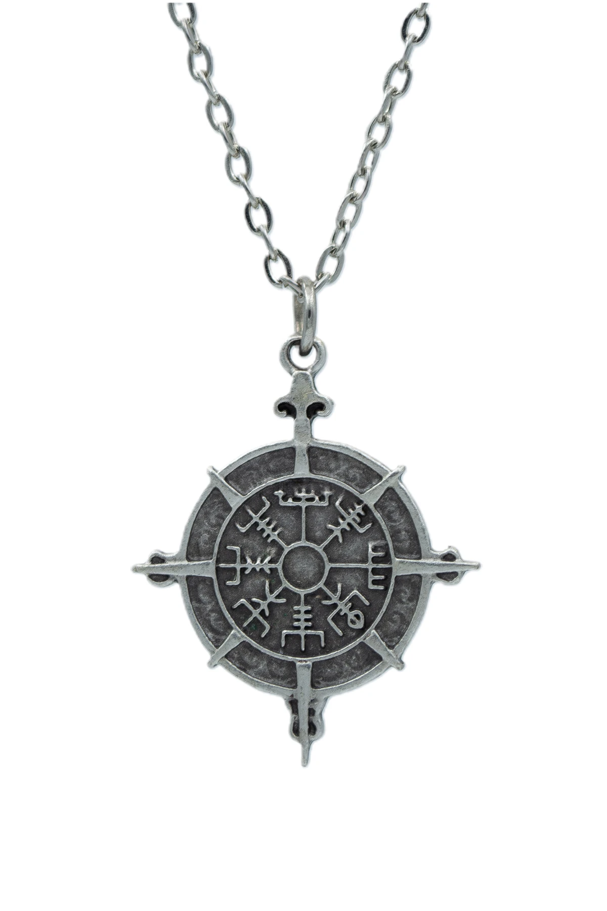 2'li Viking Pusula - Mızrak Erkek Kadın Kolye Seti