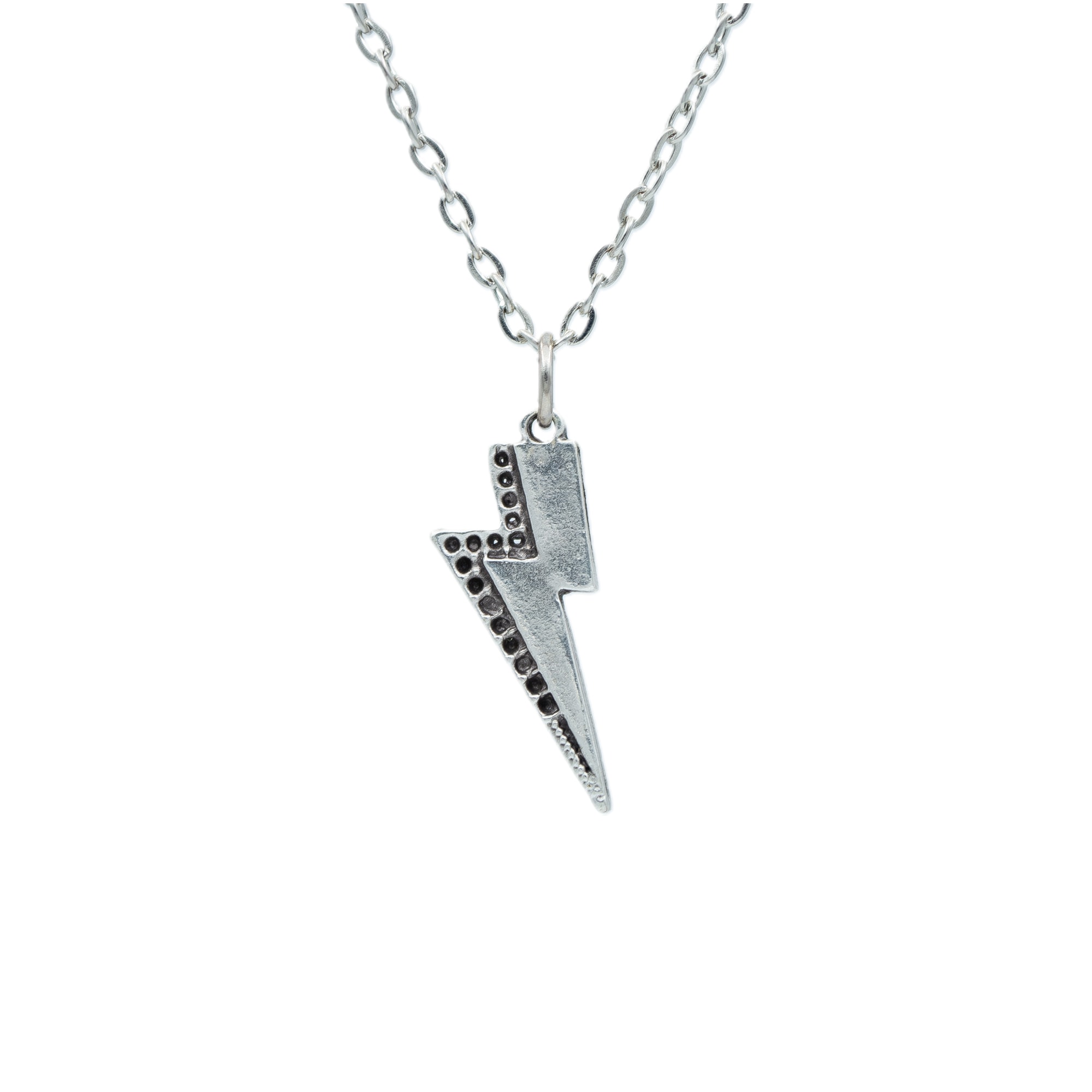 Şimşek - Flash Kolye Kolye - Gümüş ( Silver ) Renk - 60 cm Düz Ezme Zincir Kolye