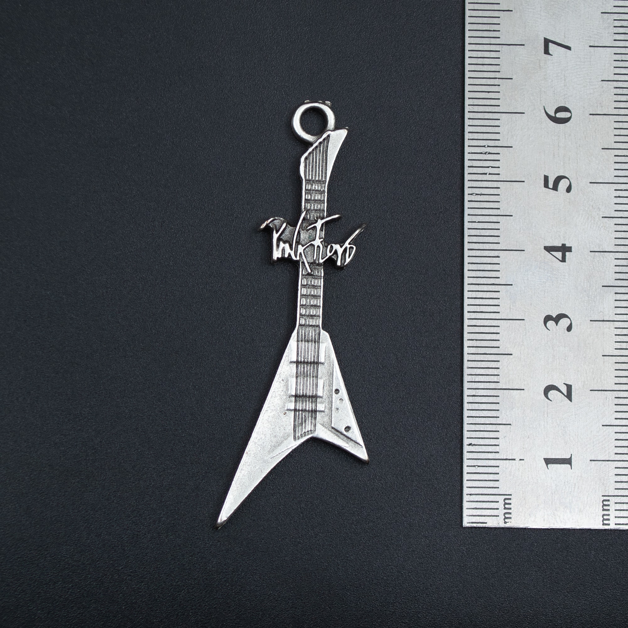 Pink Floyd Elektro Gitar Kolye Ucu - Gümüş ( Silver ) Renk