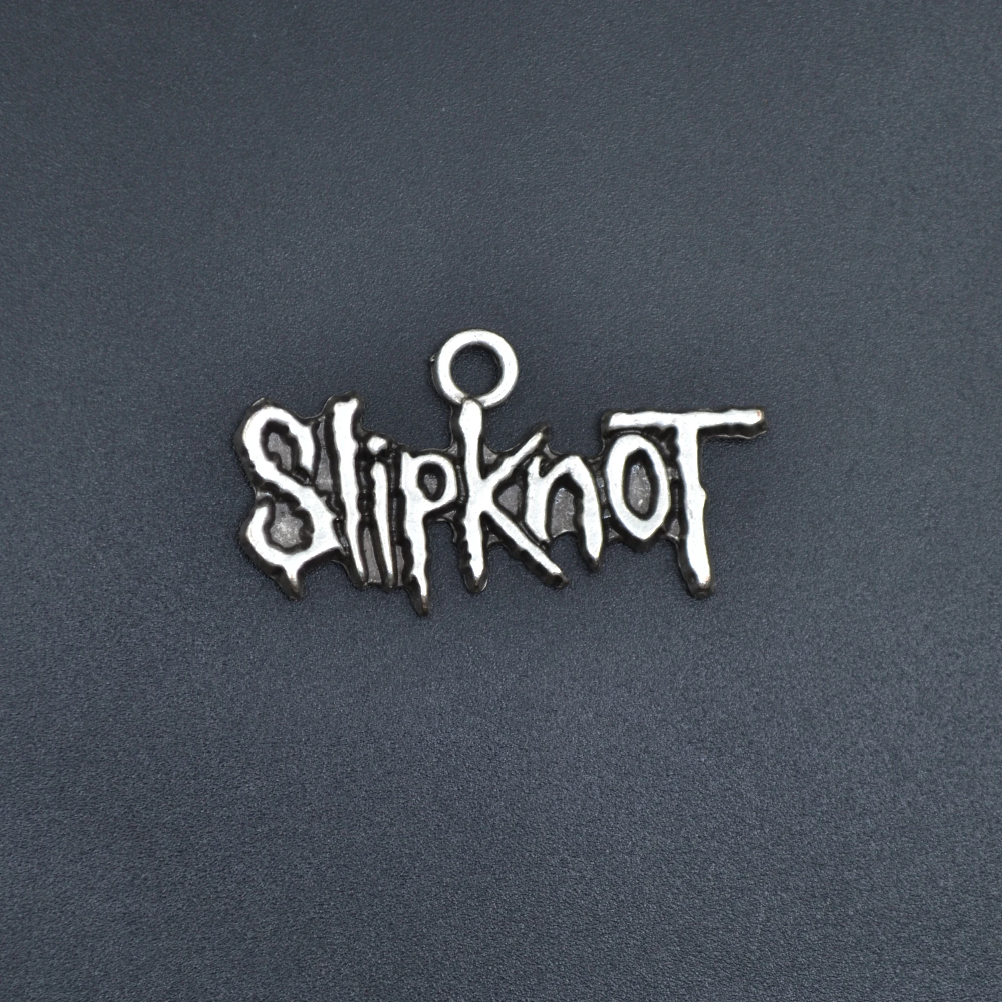 Slipknot Yazı Kolye - Gümüş ( Silver ) Renk - 60 cm Düz Ezme Zincir Kolye