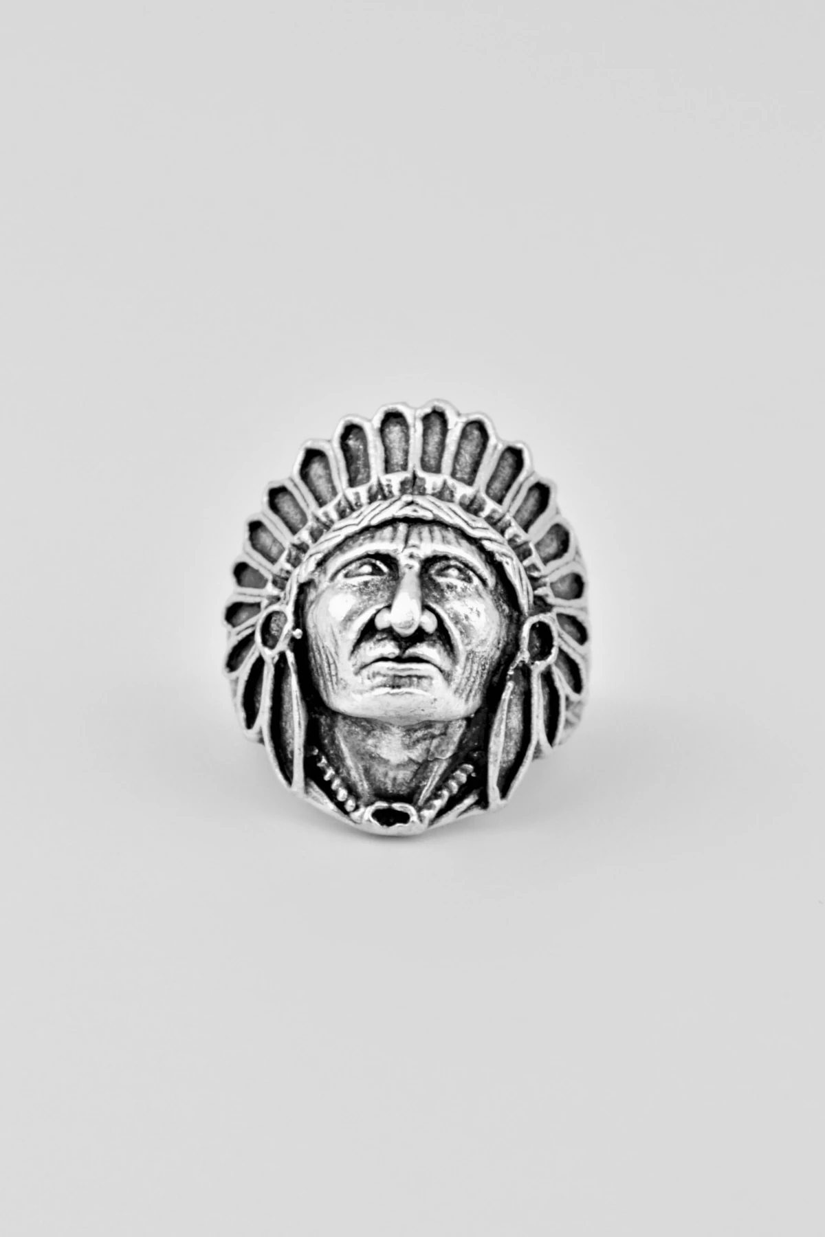 Kızıl Derili Gümüş Kaplama Ayarlamalı Erkek Yüzük