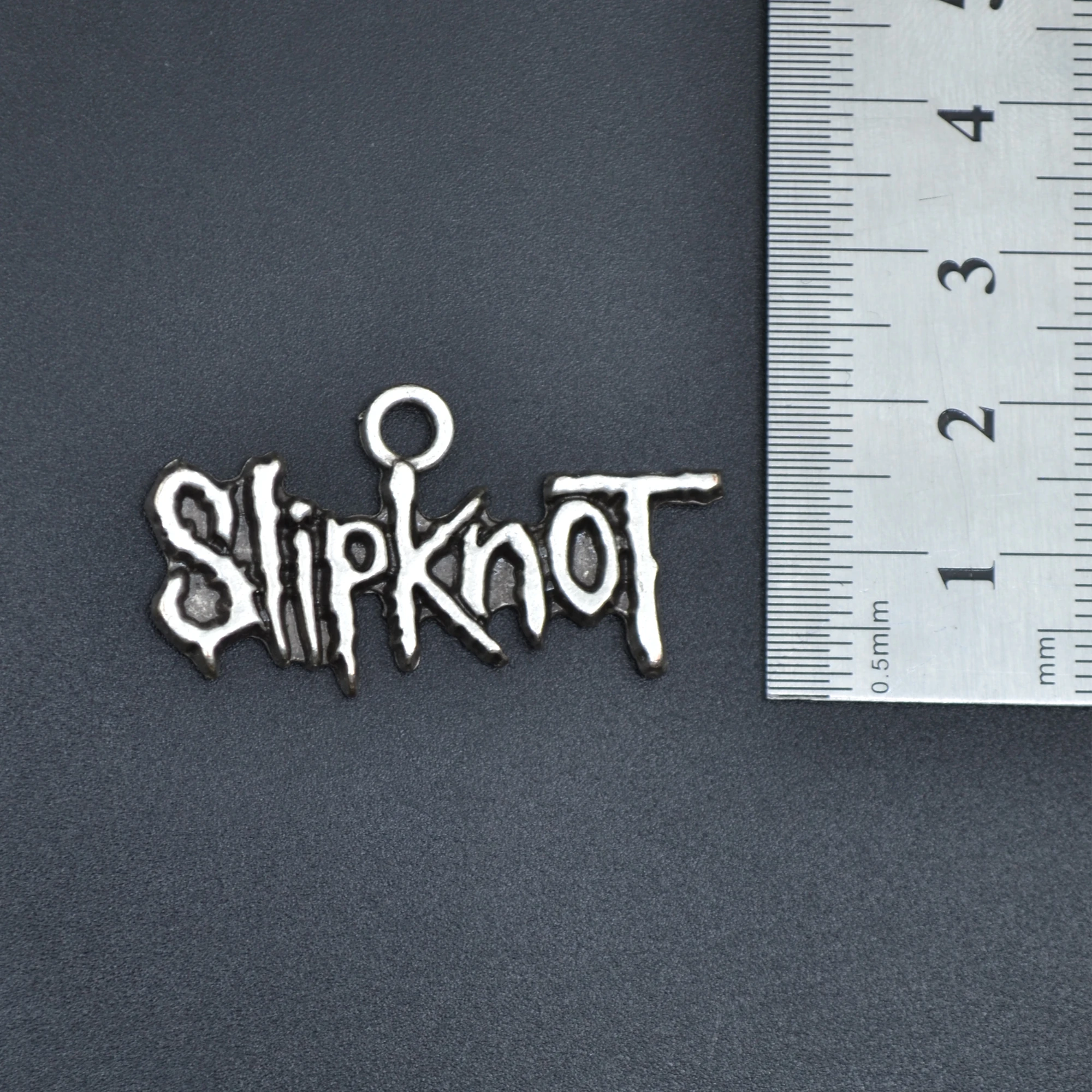 Slipknot Yazı Kolye - Gümüş ( Silver ) Renk - 60 cm Düz Ezme Zincir Kolye