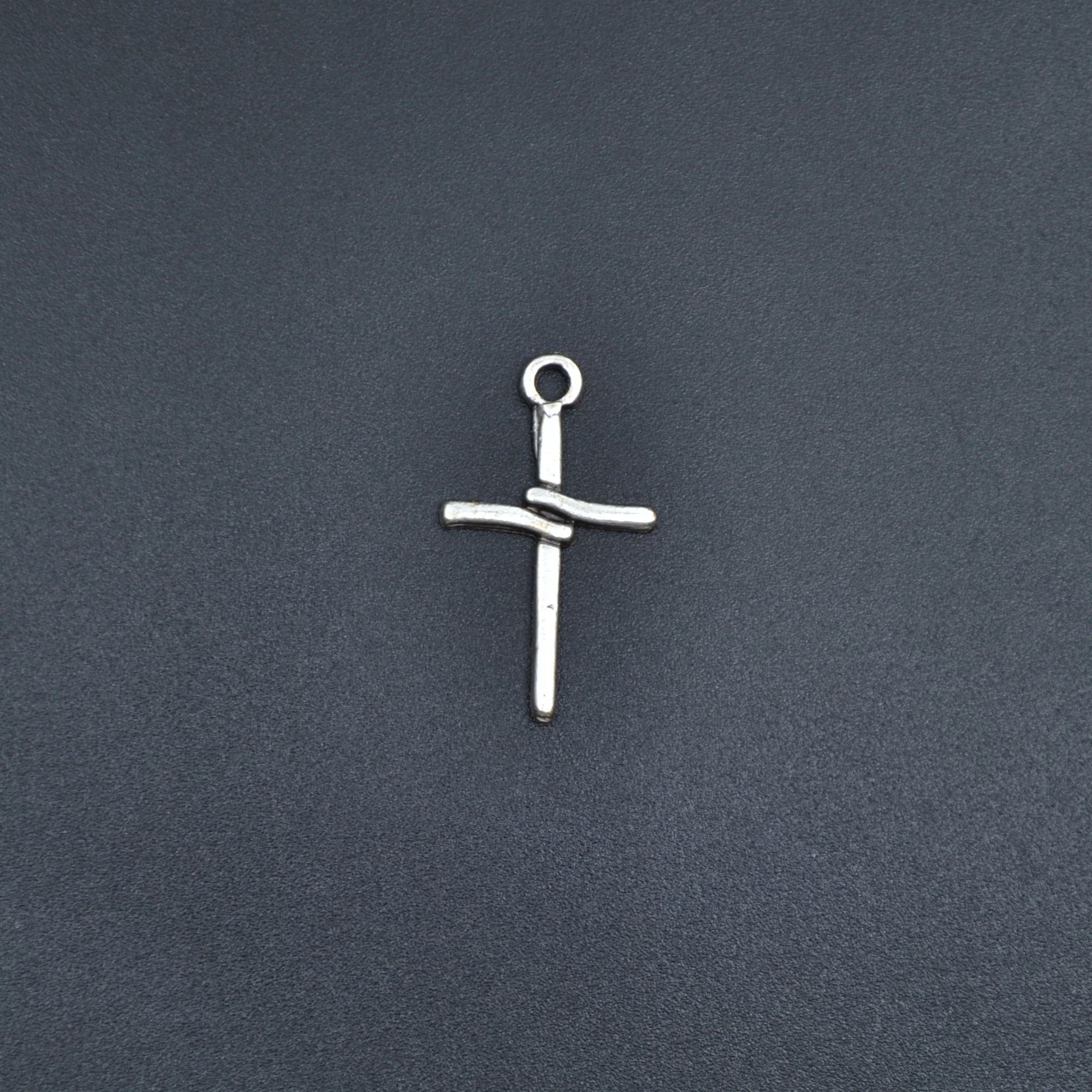 Minimal Haç Kolye Ucu - Gümüş ( Silver ) Renk