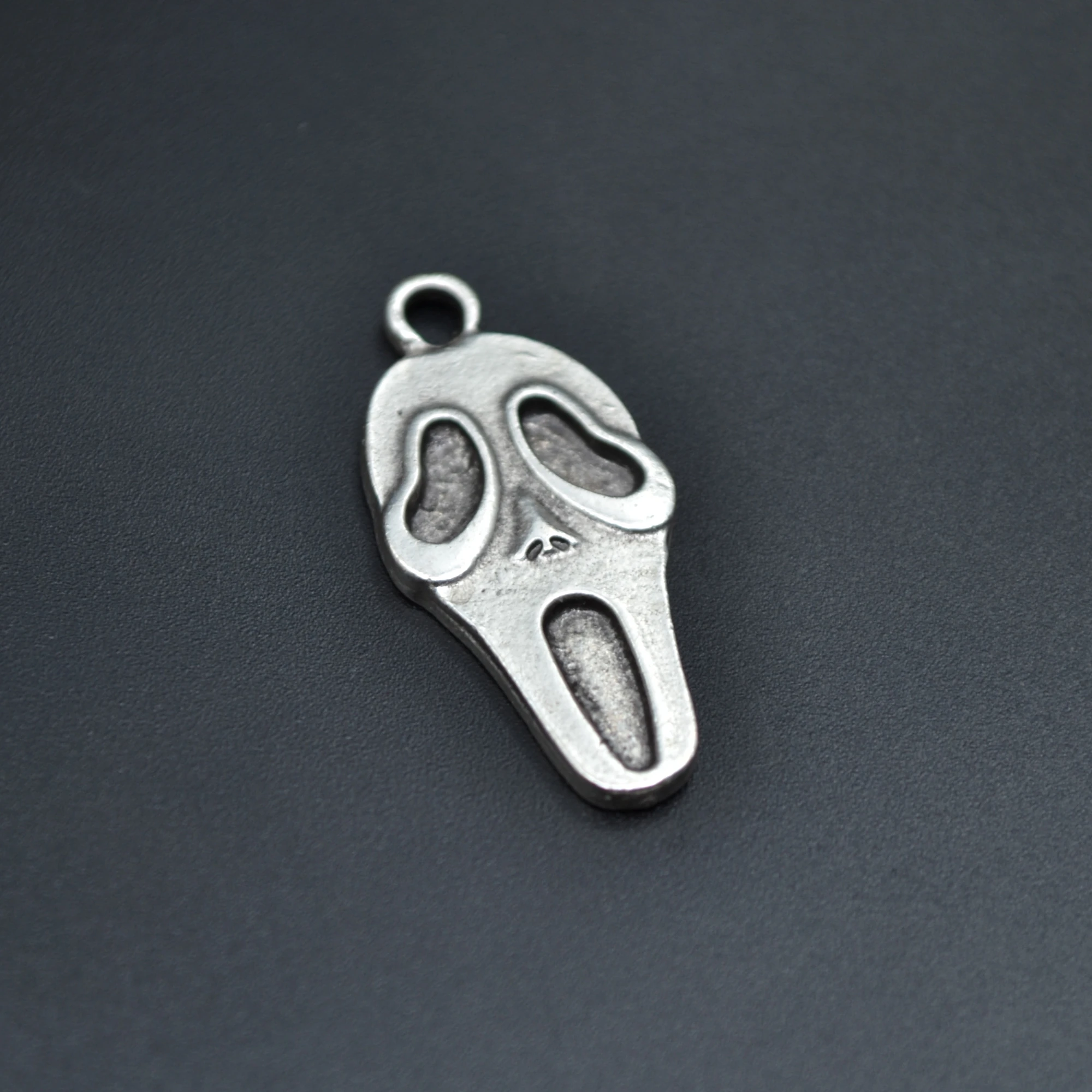 Scream - Çığlık Kolye - Gümüş ( Silver ) Renk - 60 cm Düz Ezme Zincir Kolye