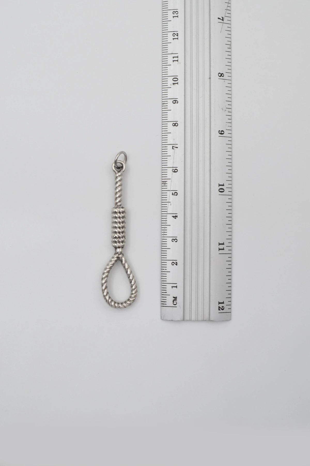 Halat - Urgan - İdam Düğümü Kolye Ucu - Gümüş ( Silver ) Renk