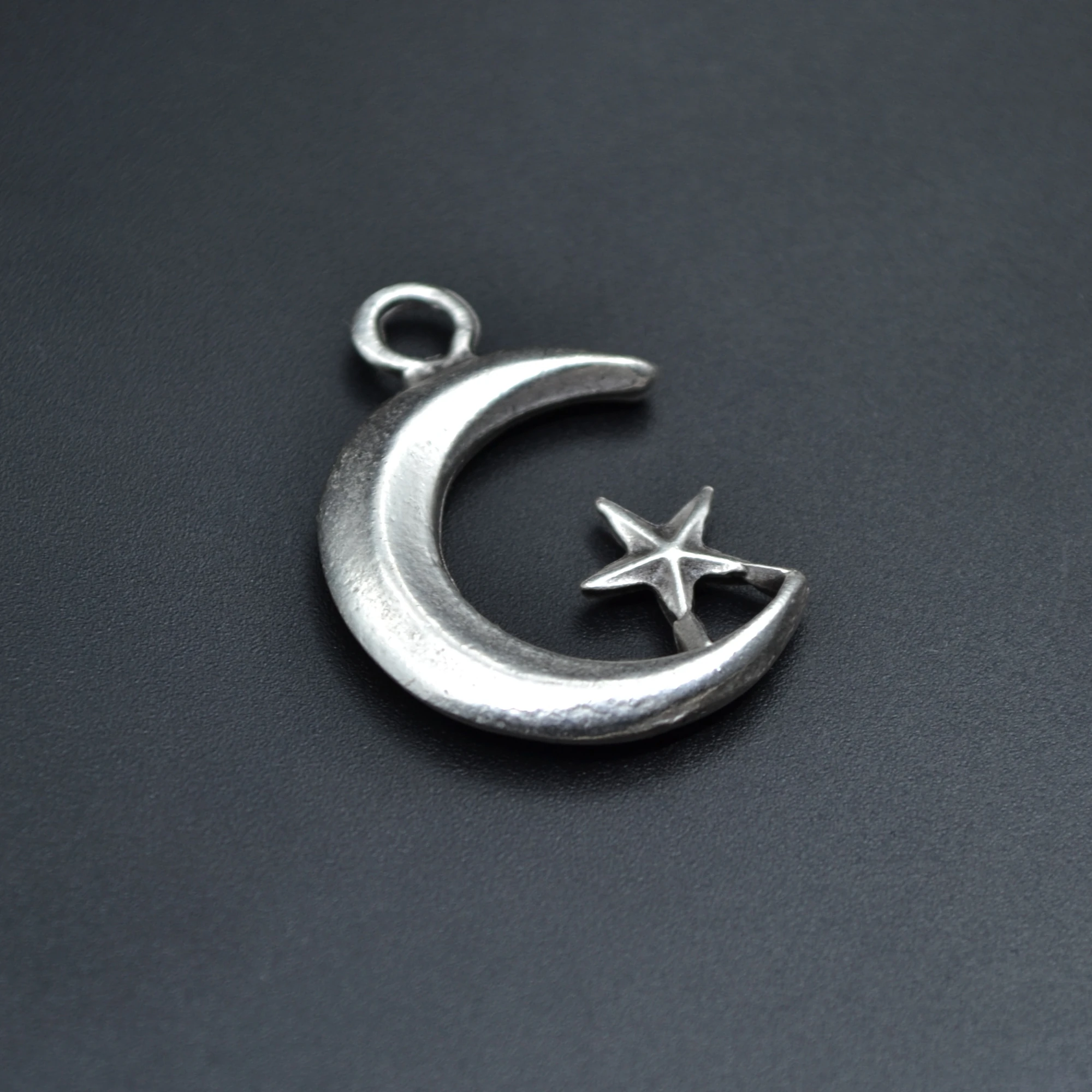 Ay Yıldız Kolye Ucu - Gümüş ( Silver ) Renk