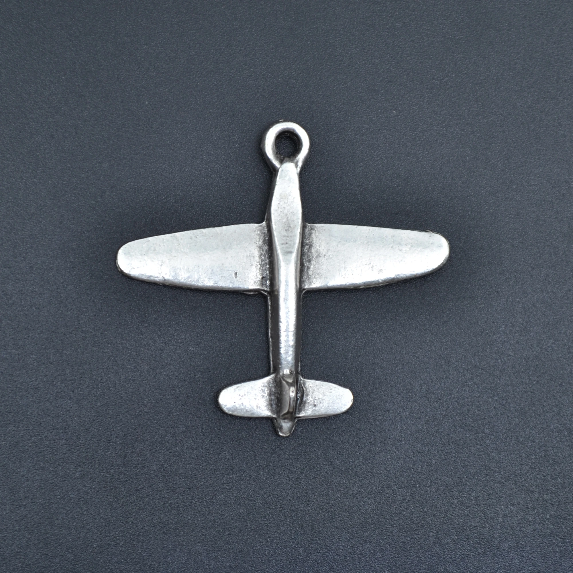 Uçak Kolye - Gümüş ( Silver ) Renk - 60 cm Düz Ezme Zincir Kolye