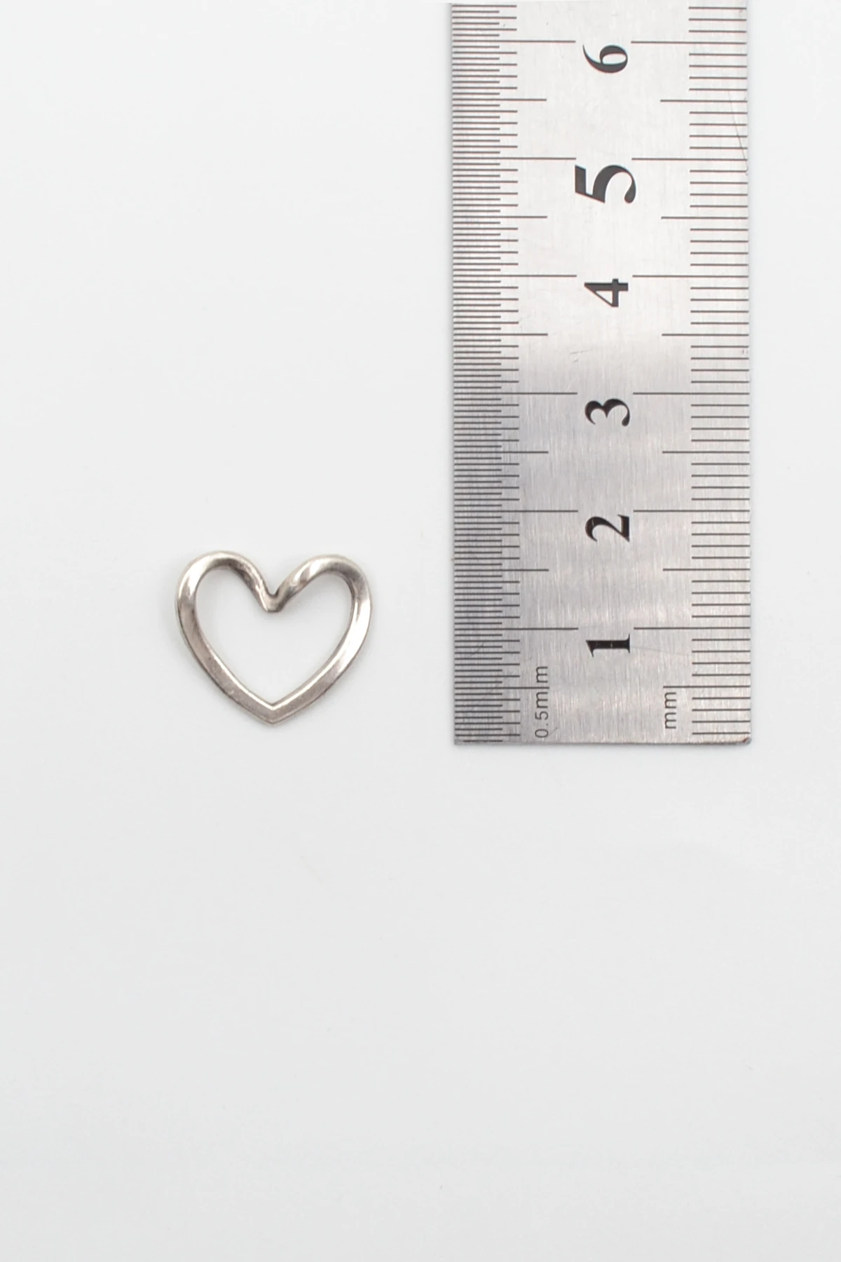 Minimalist Kalp Kolye - Gümüş ( Silver ) Renk - 60 cm Deri İp Kolye