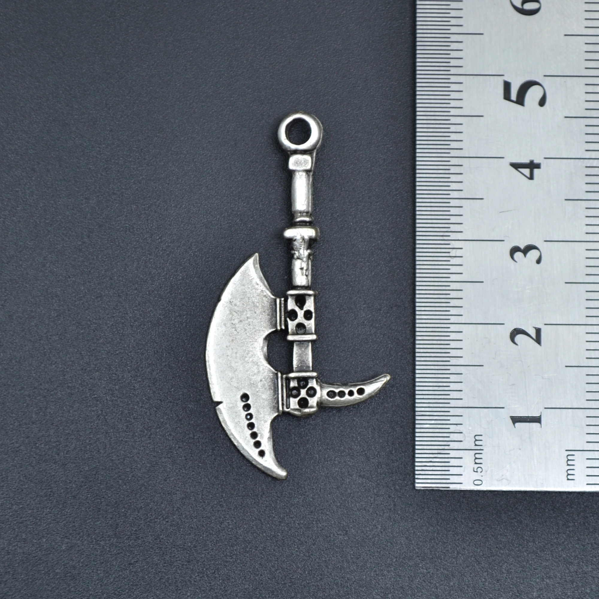 Balta Kolye - Gümüş ( Silver ) Renk - 60 cm Örme Zincir Kolye