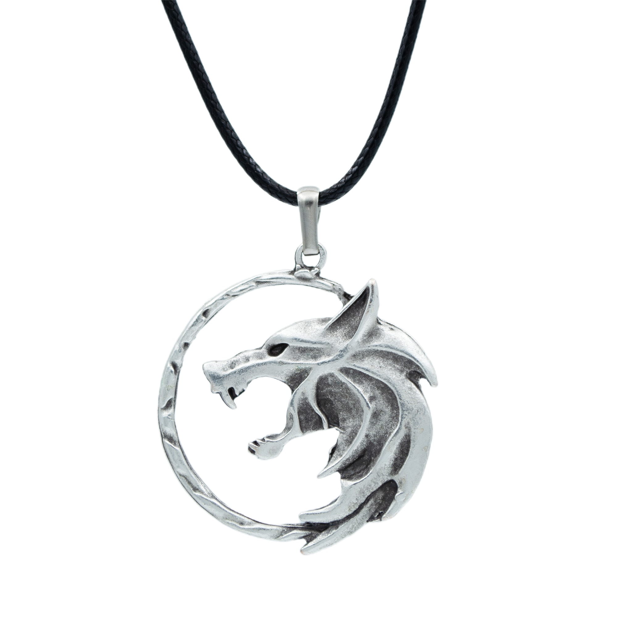 The Witcher 3 Çember Kolye - Gümüş ( Silver ) Renk - 60 cm Deri İp Kolye