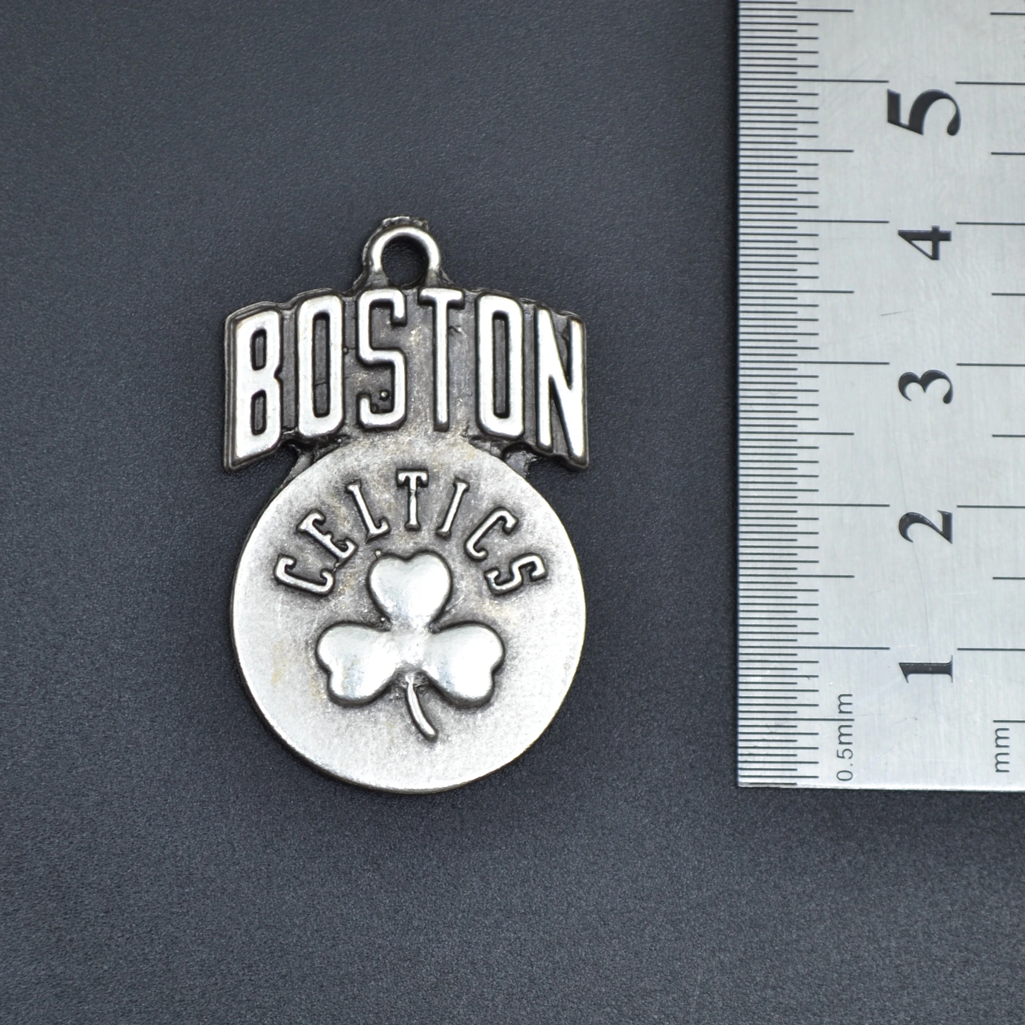 Boston Celtics Kolye - Gümüş ( Silver ) Renk - 60 cm Örme Zincir Kolye