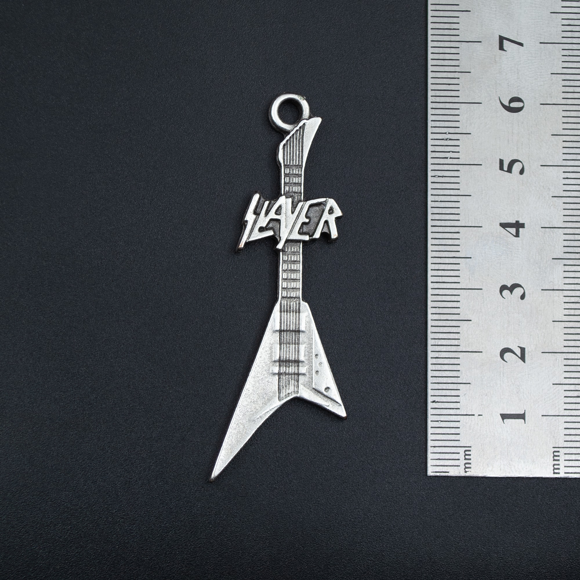 Slayer Elektro Gitar Kolye Ucu - Gümüş ( Silver ) Renk