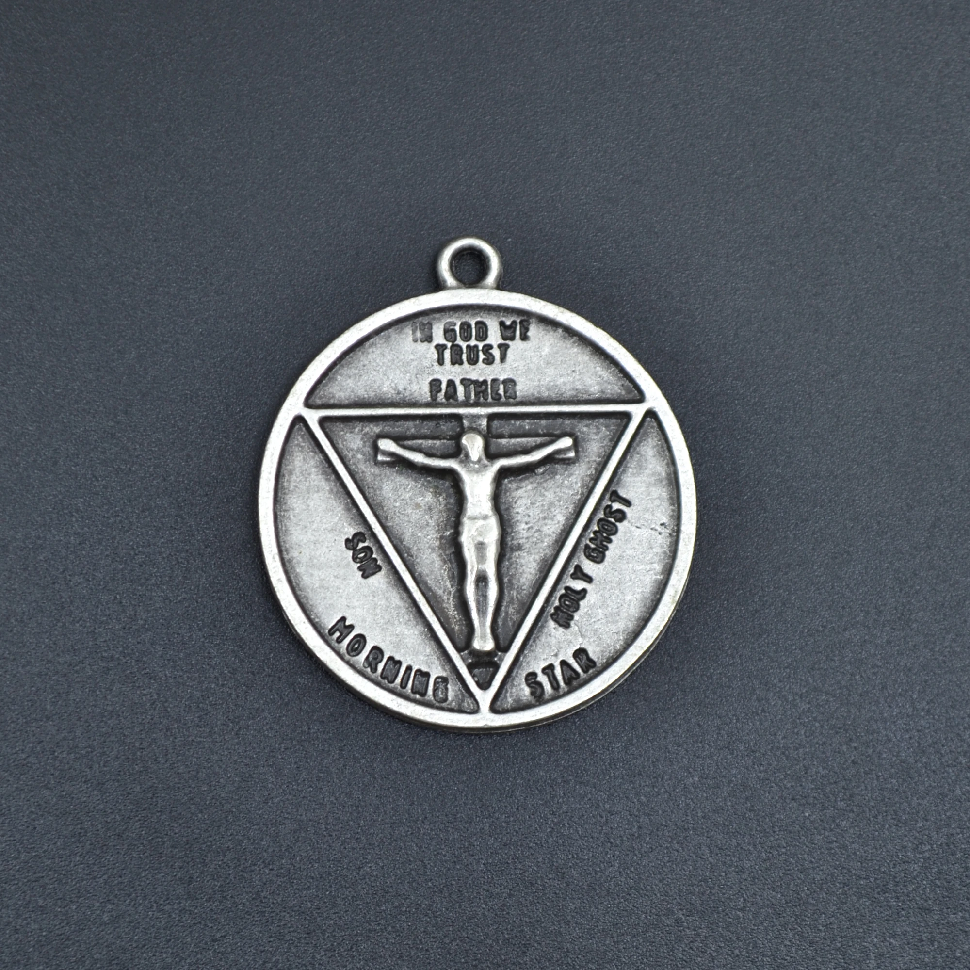 Pagan - Keçi Şeytan - Hz. İsa Kolye Ucu - Gümüş ( Silver ) Renk