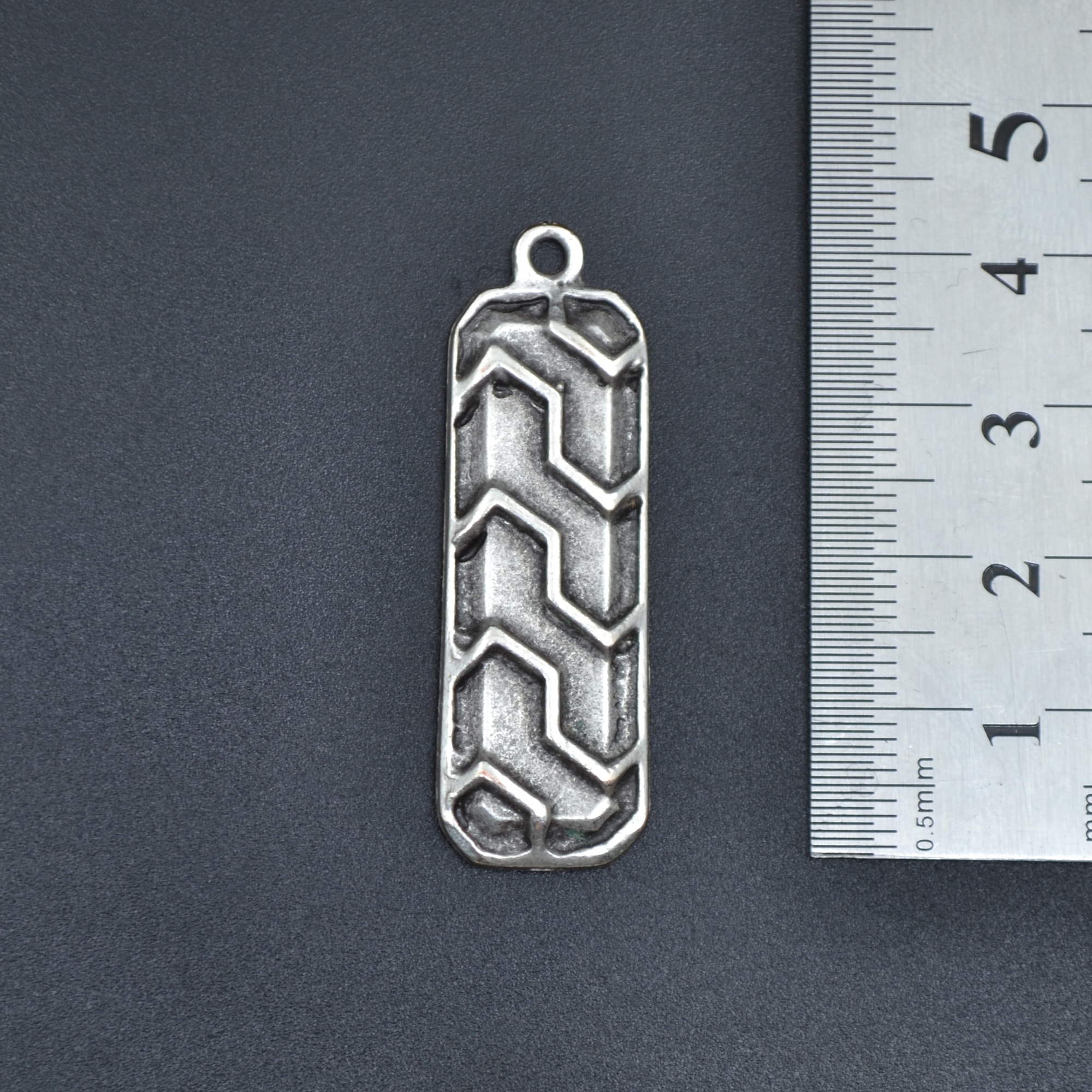 Çubuk Bar Kolye Ucu - Gümüş ( Silver ) Renk