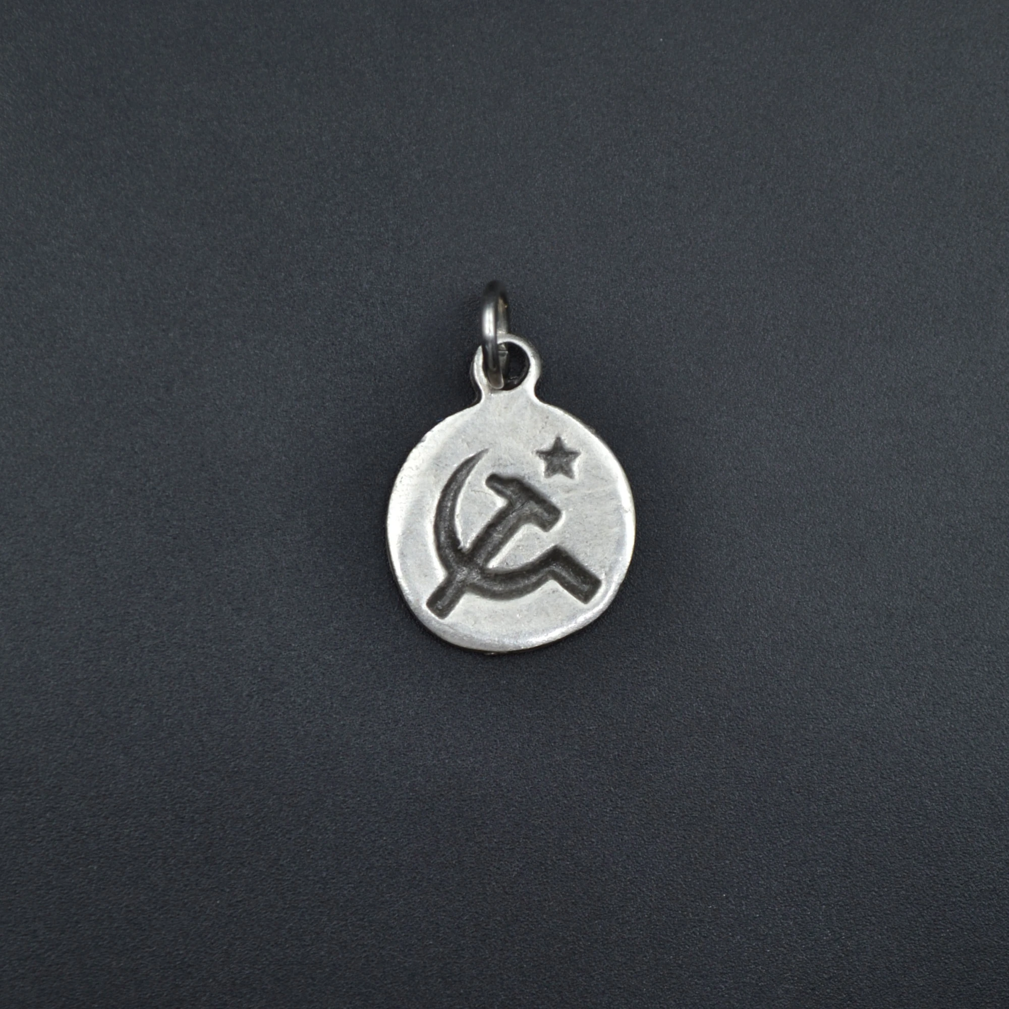 Minimal Orak Çekiç Kolye Ucu - Gümüş ( Silver ) Renk