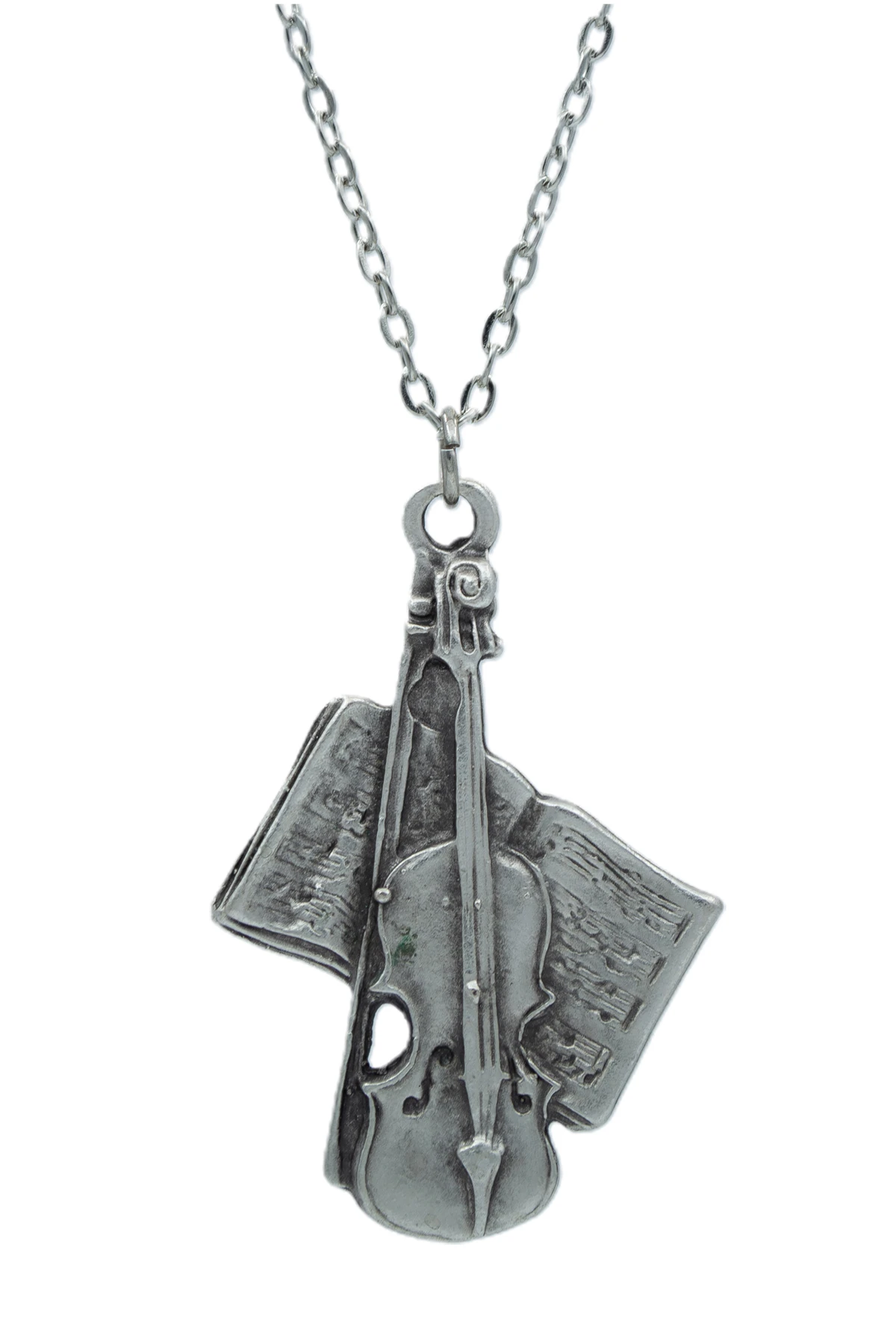 2'li Keman Nota Defteri Kulaklık Kolye Seti