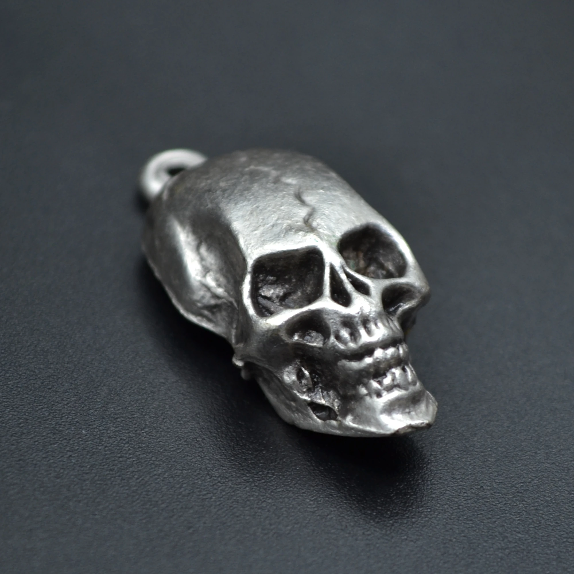 Kuru Kafa Kolye - Gümüş ( Silver ) Renk - 60 cm Örme Zincir Kolye