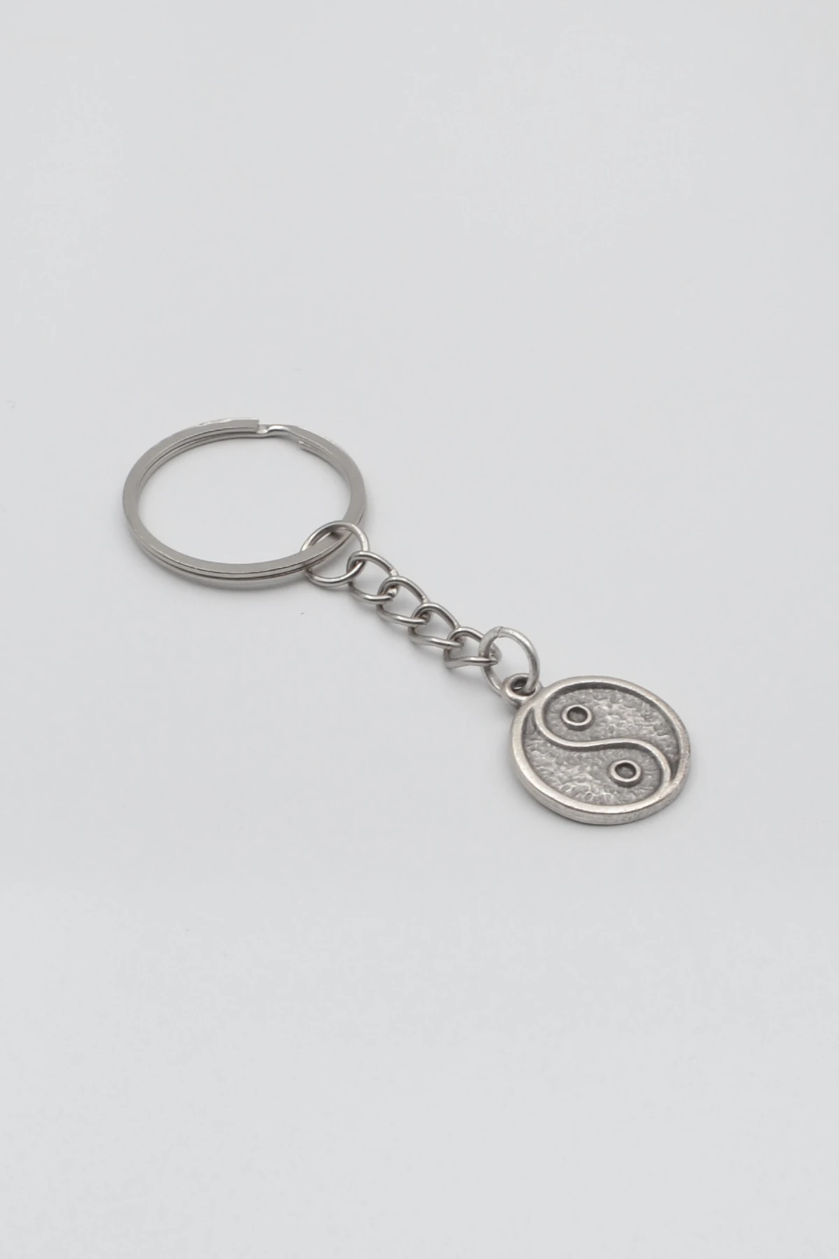 Denge - Yin Yang Anahtarlık - Antik Gümüş Kaplama - Kadın Erkek