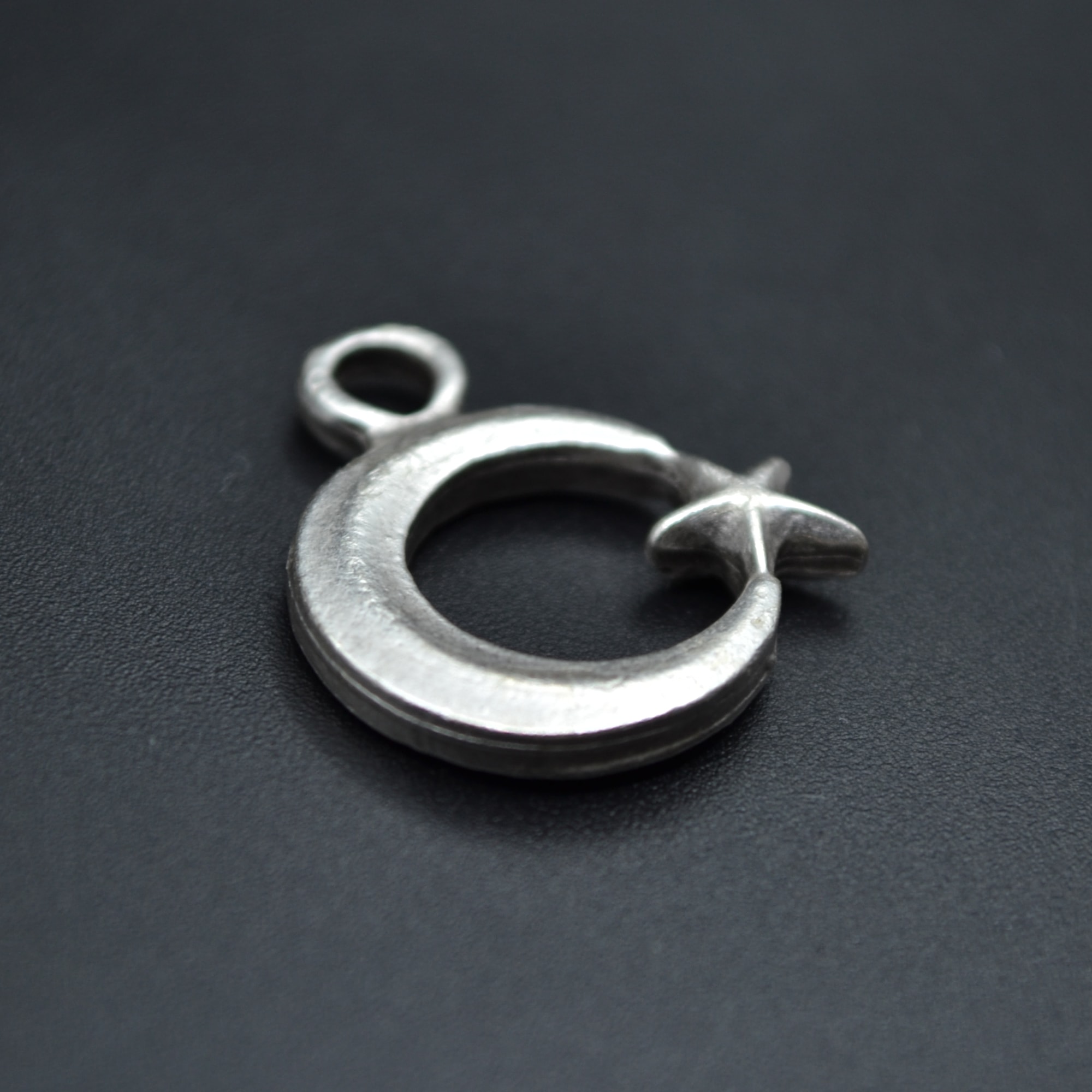 Minimal Ay Yıldız Kolye Ucu - Gümüş ( Silver ) Renk