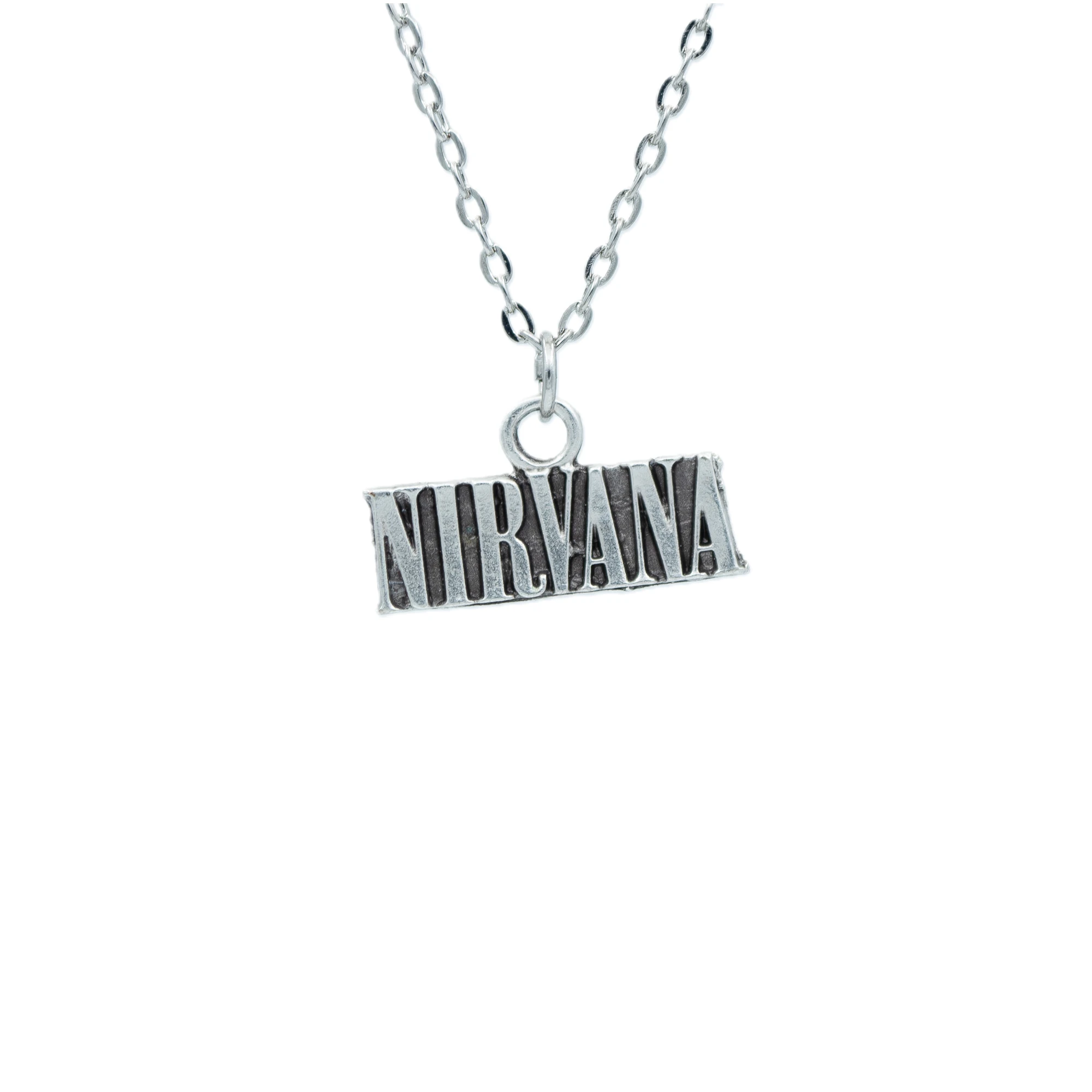 Nirvana Kolye - Gümüş ( Silver ) Renk - 60 cm Düz Ezme Zincir Kolye