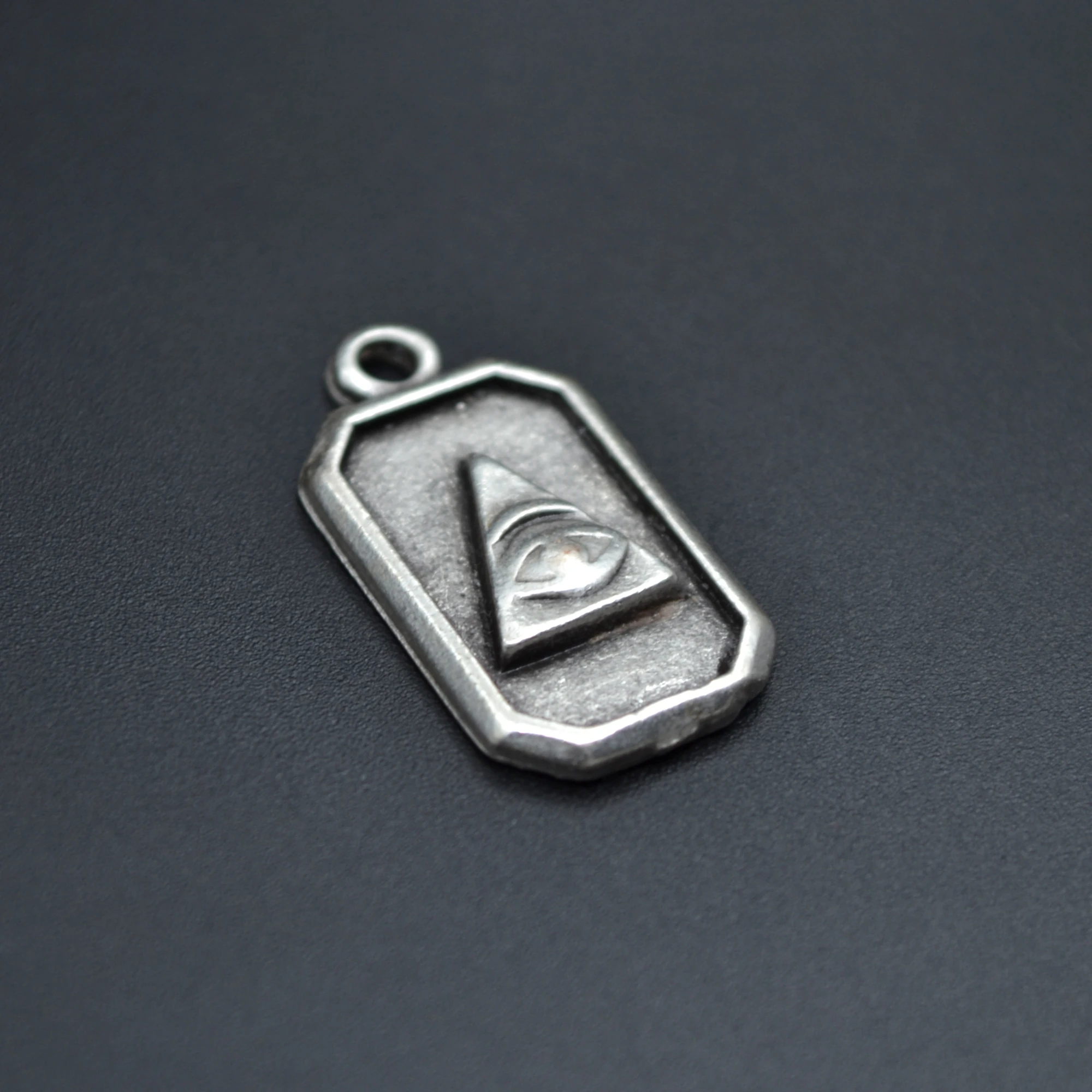 Minimal Göz Kolye - Gümüş ( Silver ) Renk - 60 cm Düz Ezme Zincir Kolye