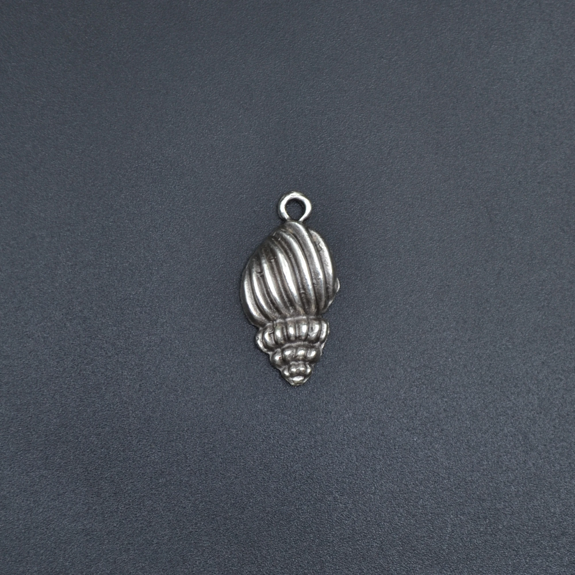 Minimal Deniz Kabuğu Kolye - Gümüş ( Silver ) Renk - 60 cm Deri İp Kolye