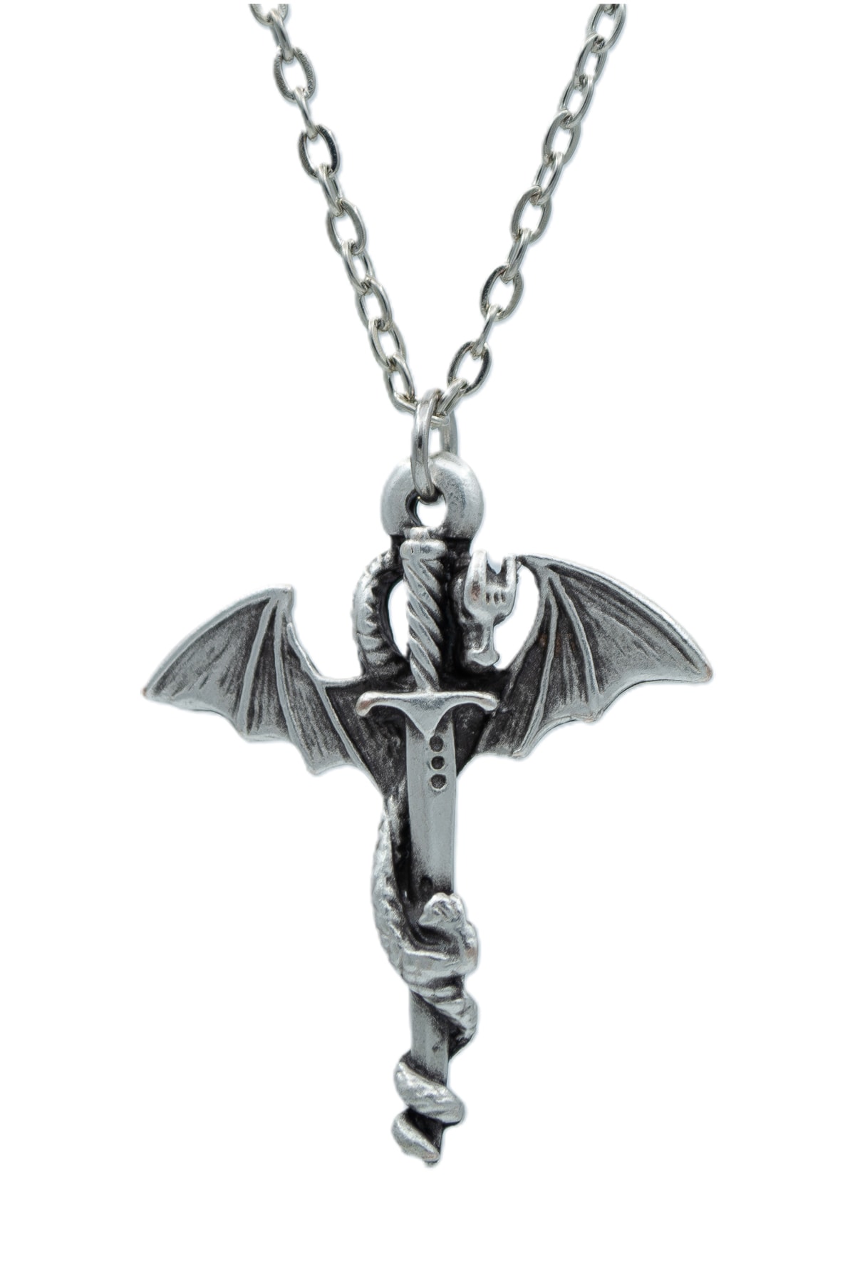 3'lü Ejderha Kılıç Viking Pusula Tılsım Erkek Kadın Kolye Seti