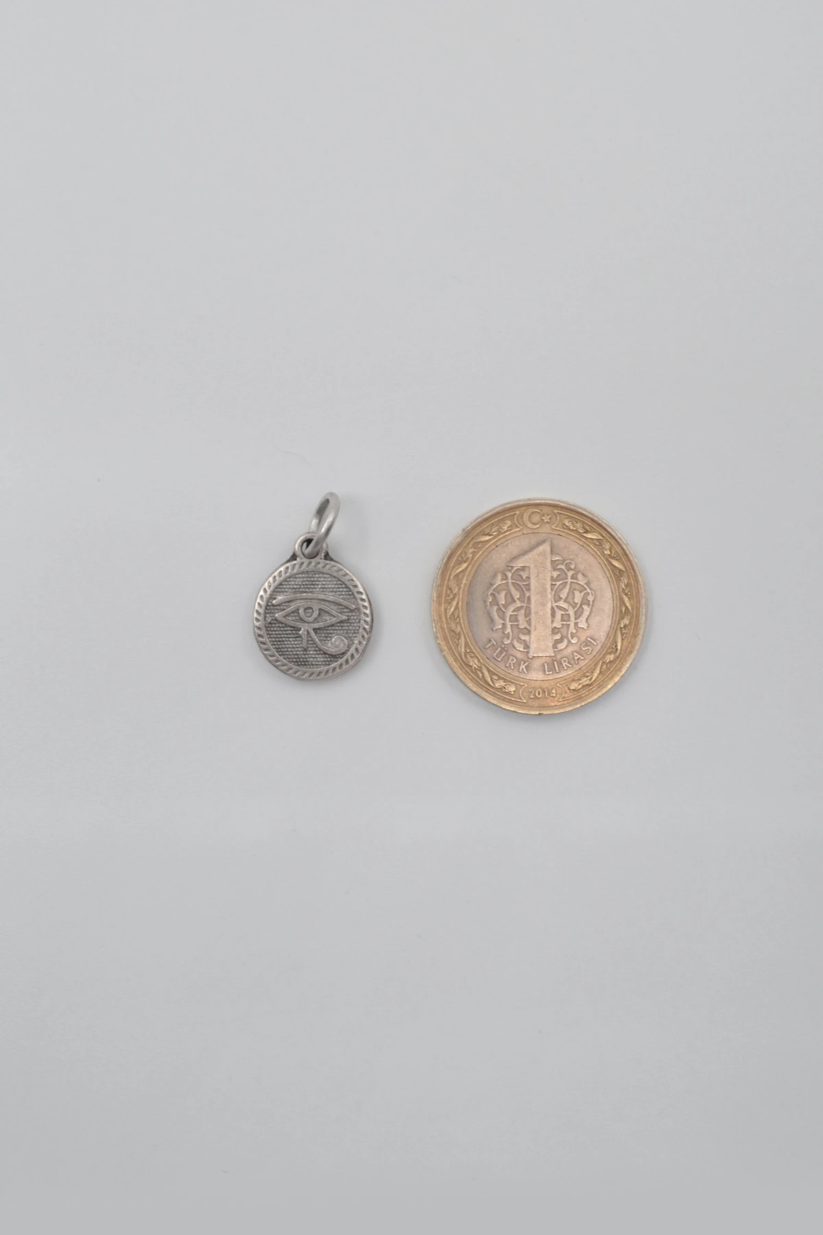 Horus'un Gözü Kolye Ucu - Gümüş ( Silver ) Renk