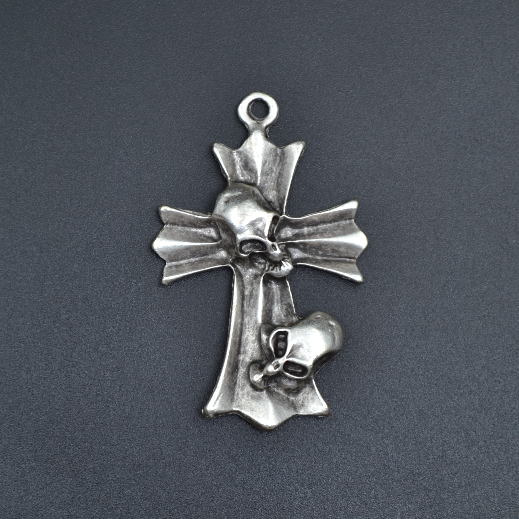 Kuru Kafa Haç Kolye Ucu - Gümüş ( Silver ) Renk