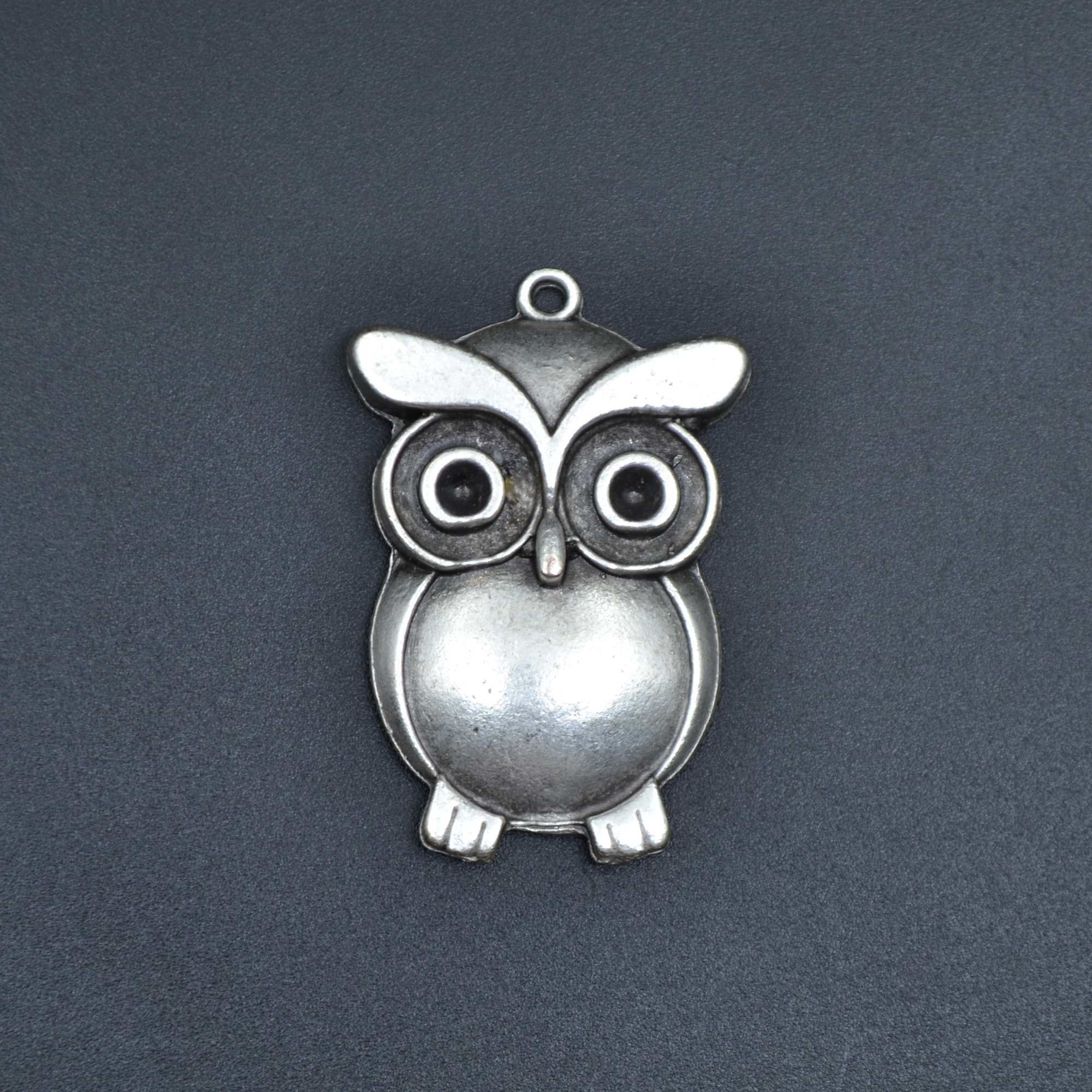 Baykuş Kolye Ucu - Gümüş ( Silver ) Renk