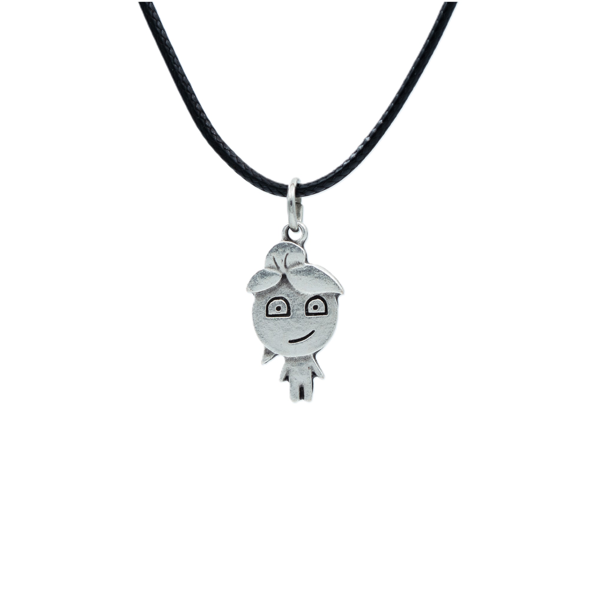 Minimal Su Kolye - Gümüş ( Silver ) Renk - 60 cm Deri İp Kolye