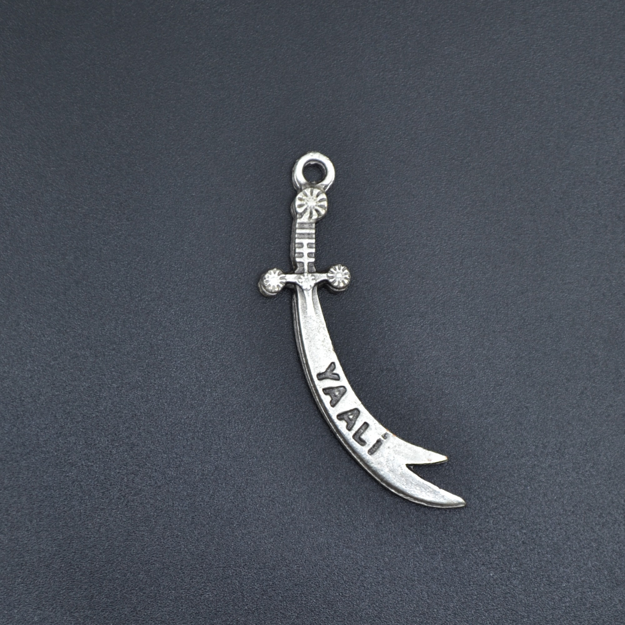 Zülfikar Kılıcı - Ya Ali Kolye Ucu - Gümüş ( Silver ) Renk