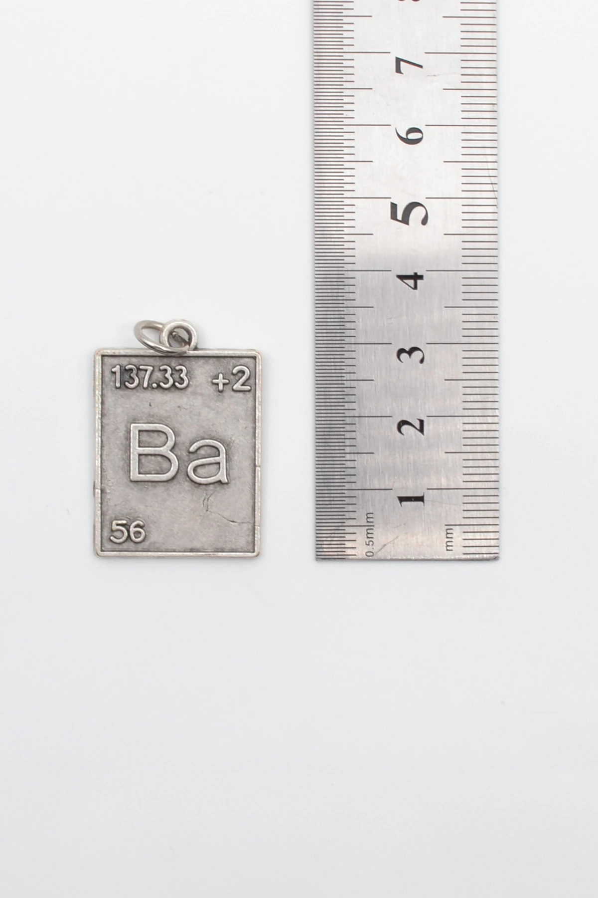 Breaking Bad Ba (Baryum) Element Kolye Ucu - Gümüş ( Silver ) Renk
