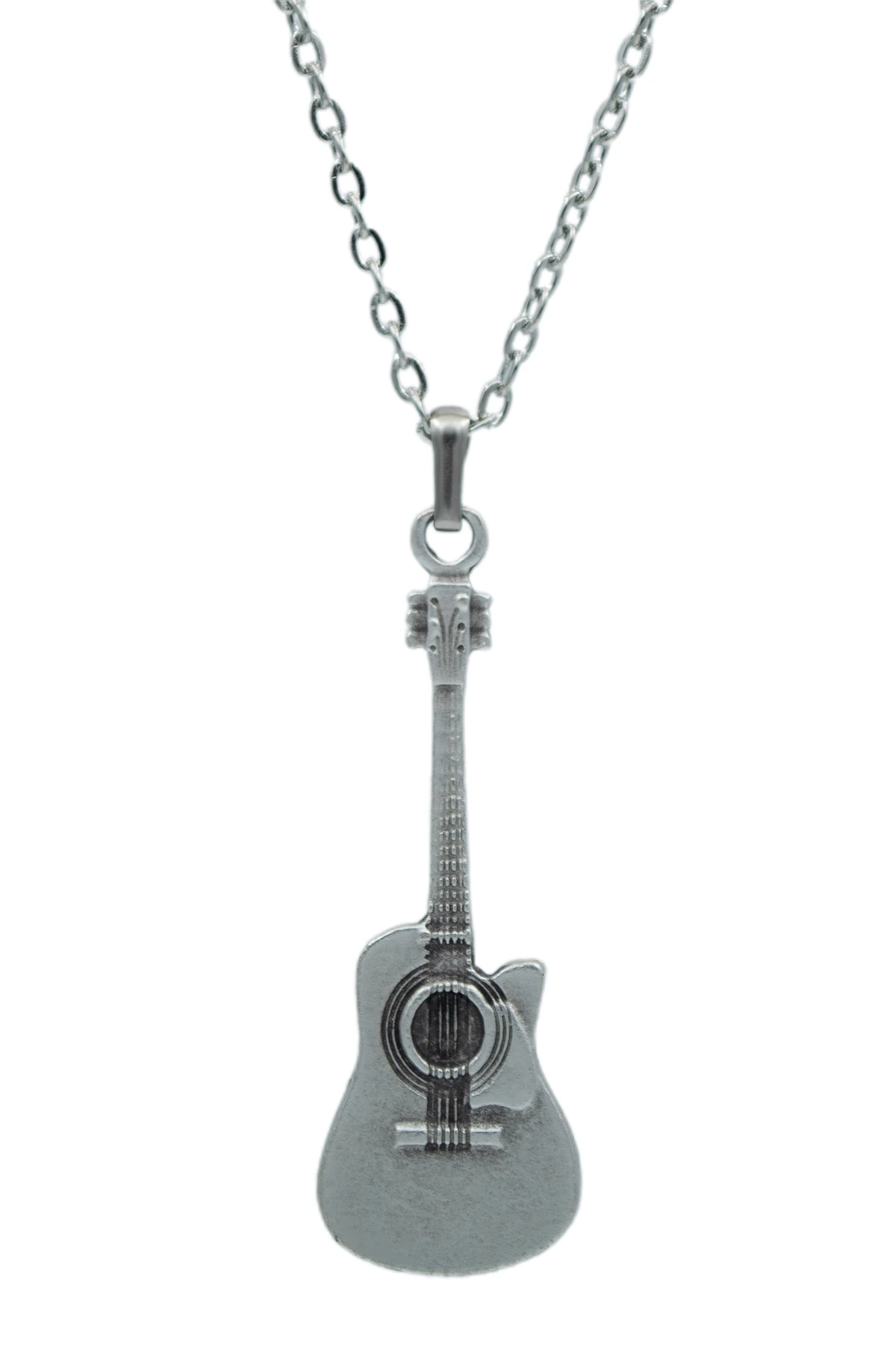 2'li Kuru Kafa Elektro Gitar Akustik Klasik Gitar Erkek Kadın Kolye Seti