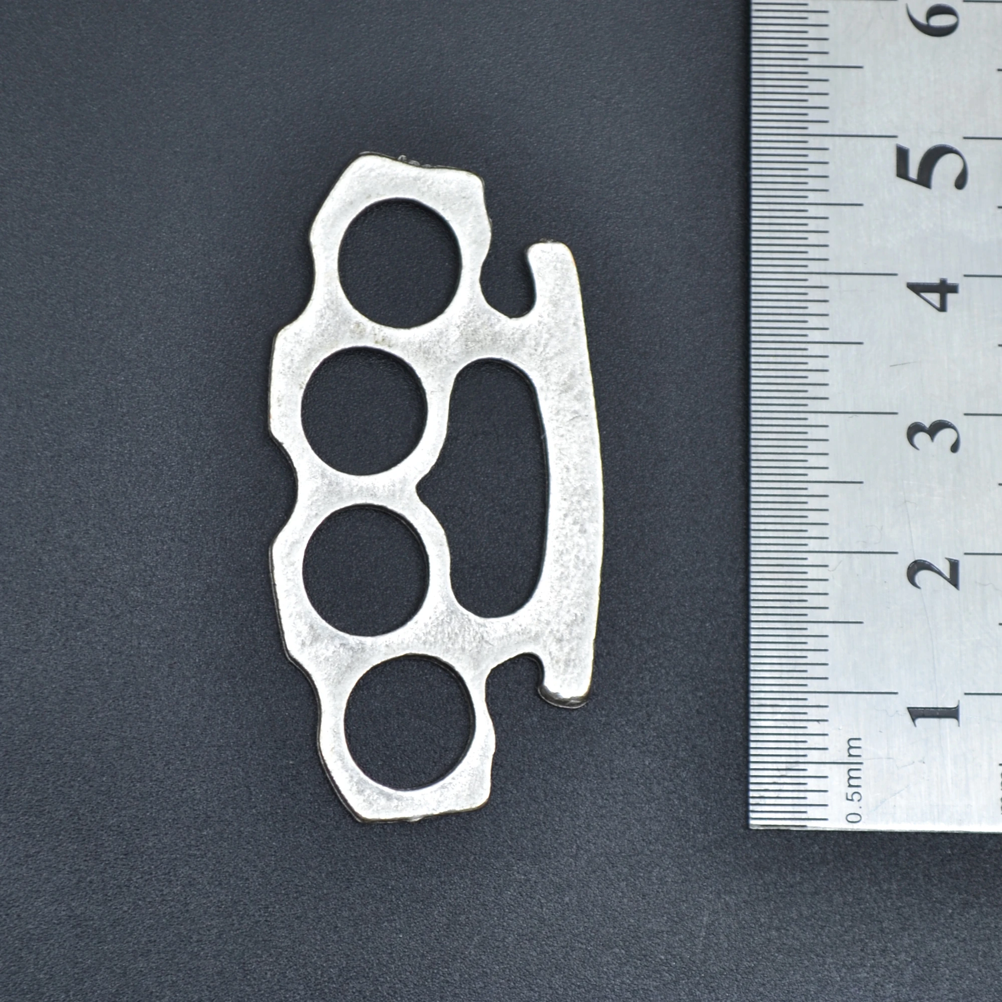 Muşta Kolye - Gümüş ( Silver ) Renk - 60 cm Düz Ezme Zincir Kolye