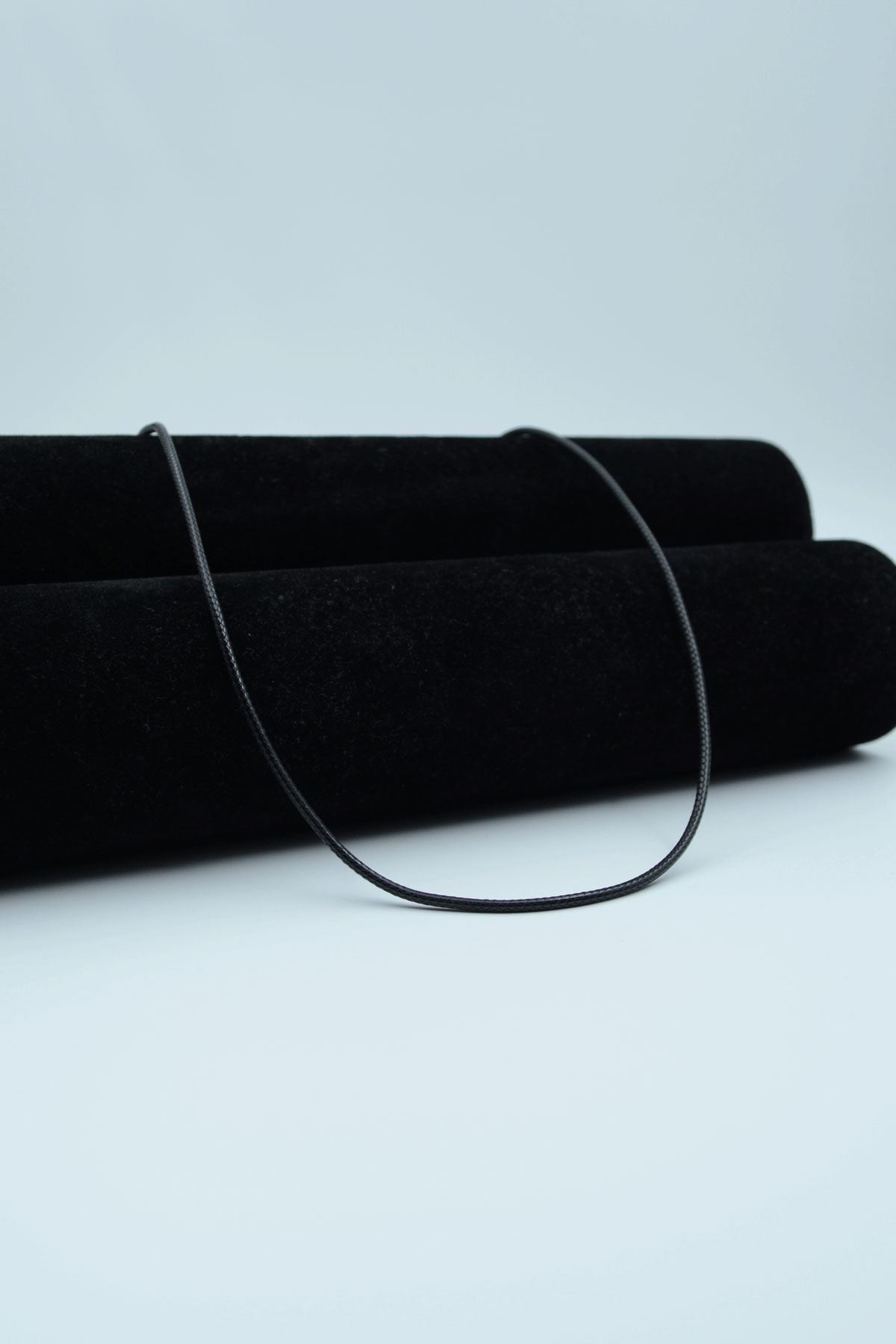 Deri İp Zincir Kolye - Siyah ( Black ) Renk